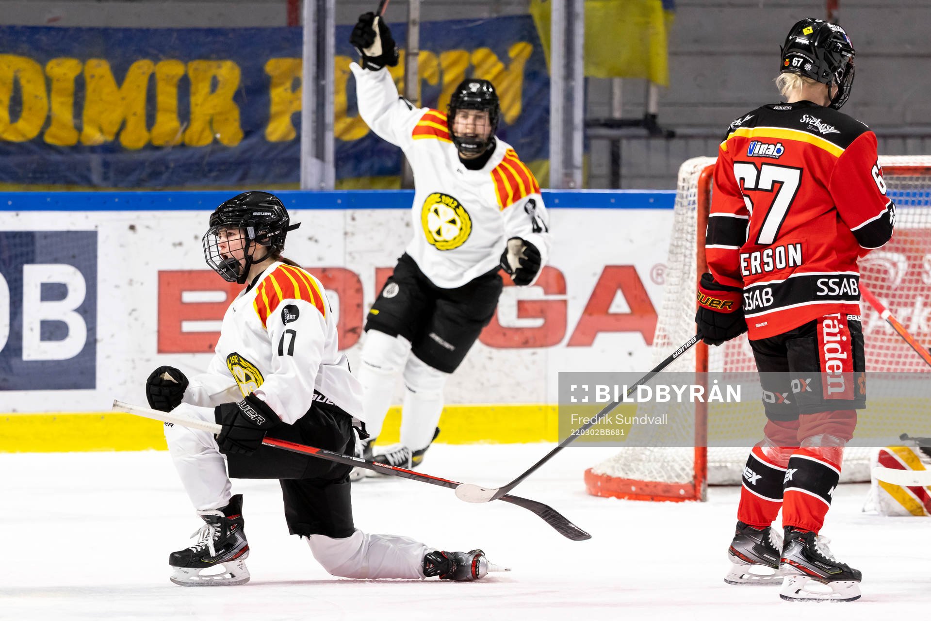 Brynäs Jaycee Gebhard jublar