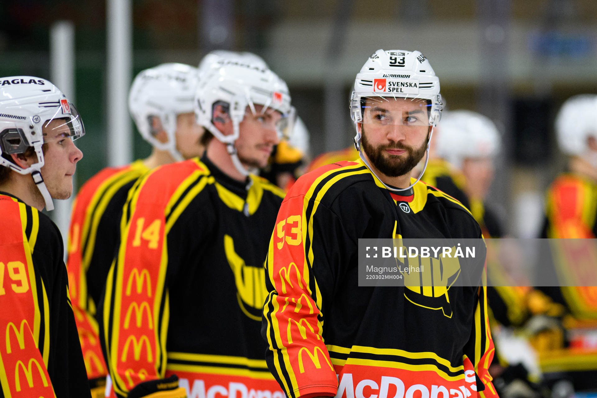 Västerås Ilya Arkalov innan ishockeymatchen i