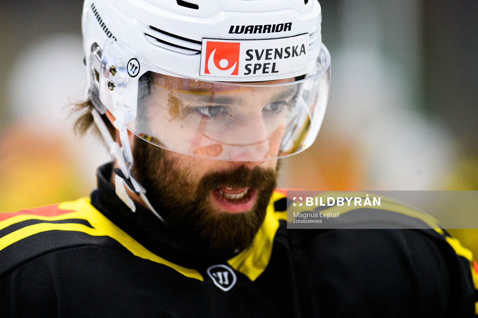 Västerås Sviatoslav Grebenshchikov innan ishockeymatchen