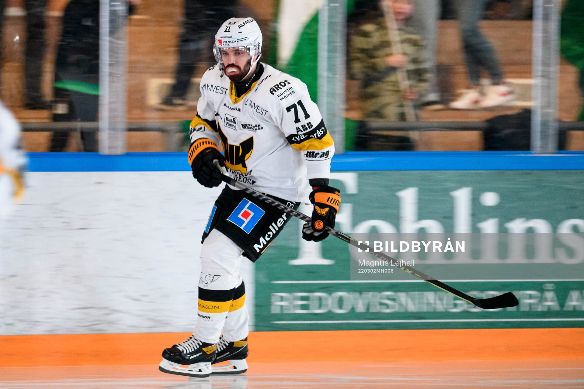 Västerås Sviatoslav Grebenshchikov innan ishockeymatchen