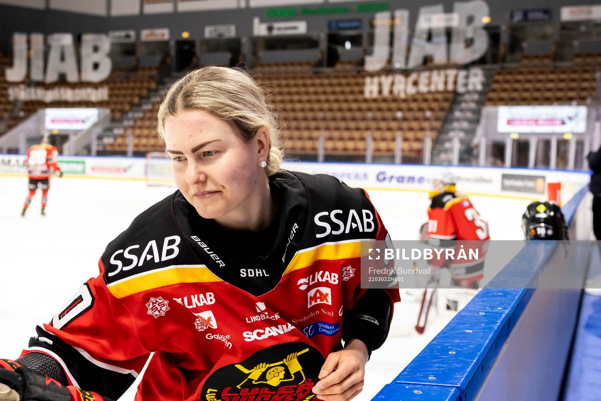 Luleås Noora Tulus utan hjälm