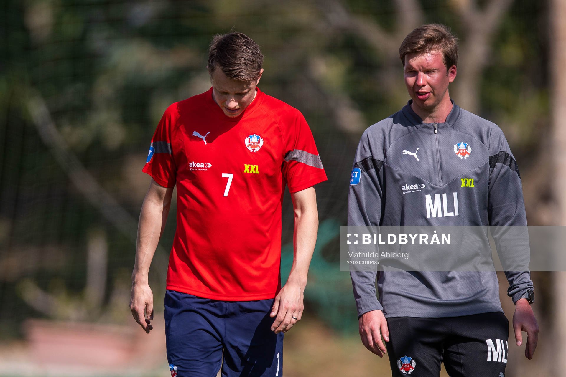 Viktor Lundberg och fysioterapeut Marcus Linnér