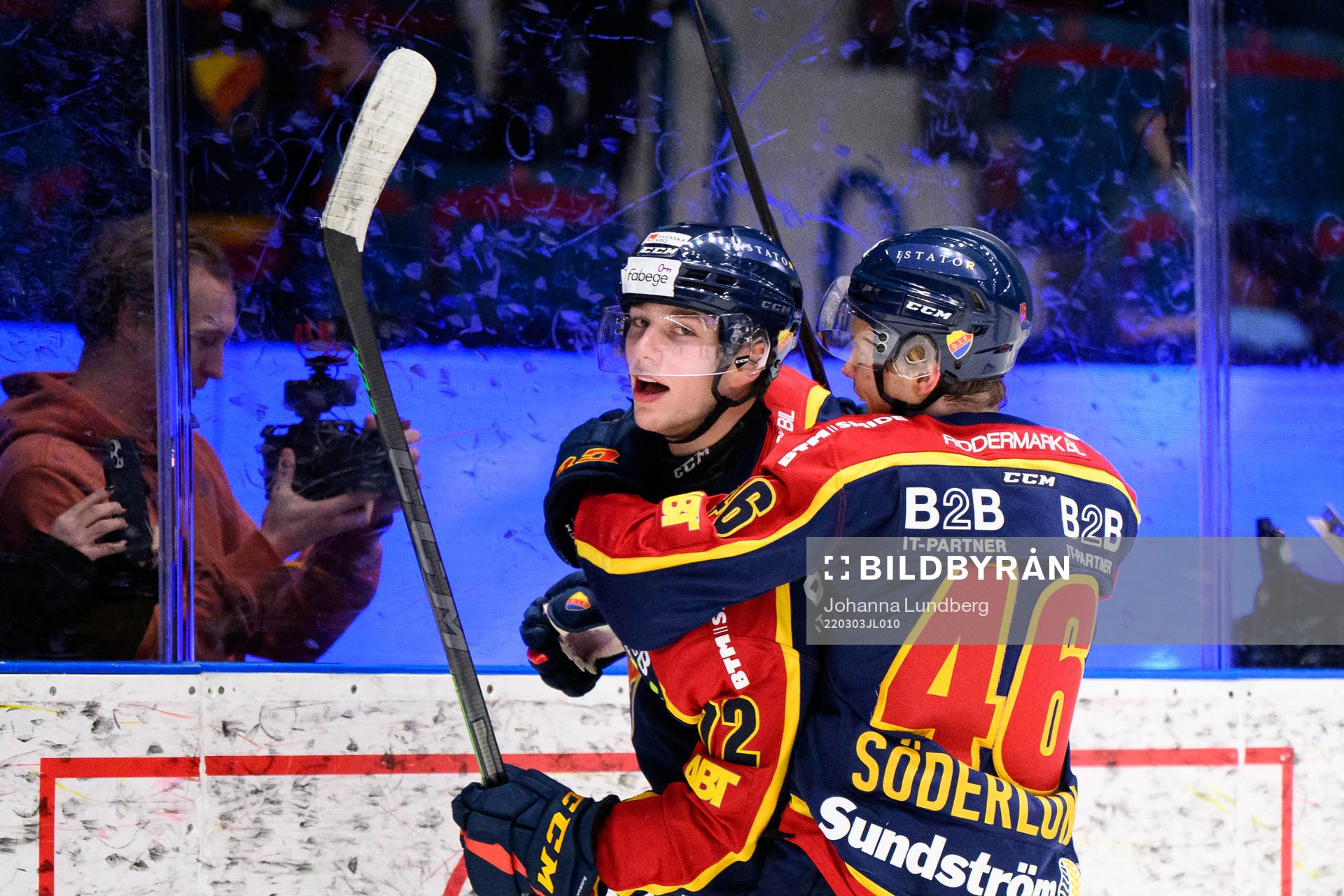 Djurgårdens William Eklund jublar