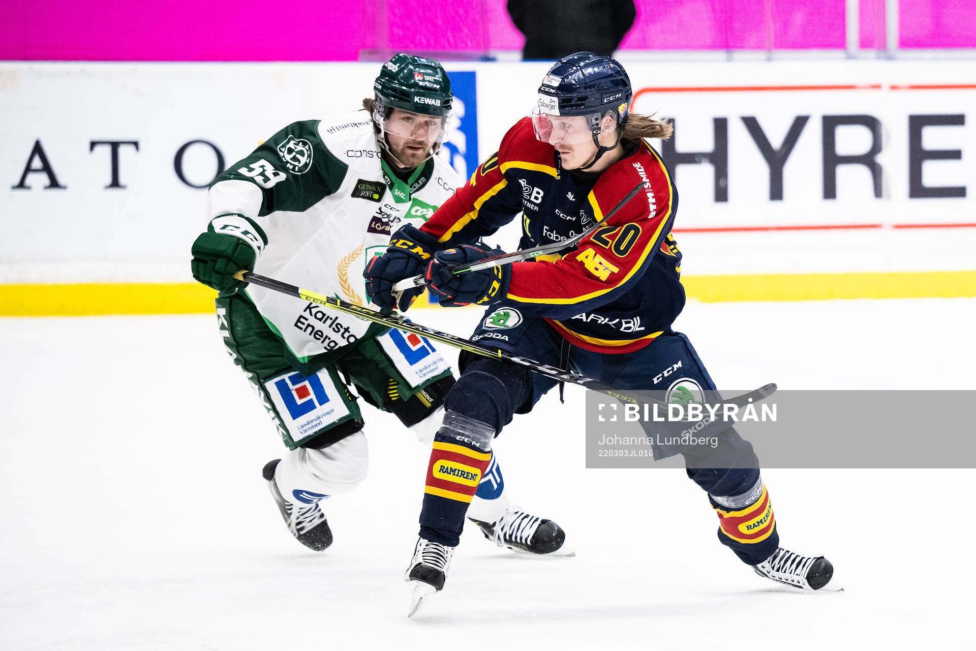 Färjestads Linus Johansson och Djurgårdens Marcus