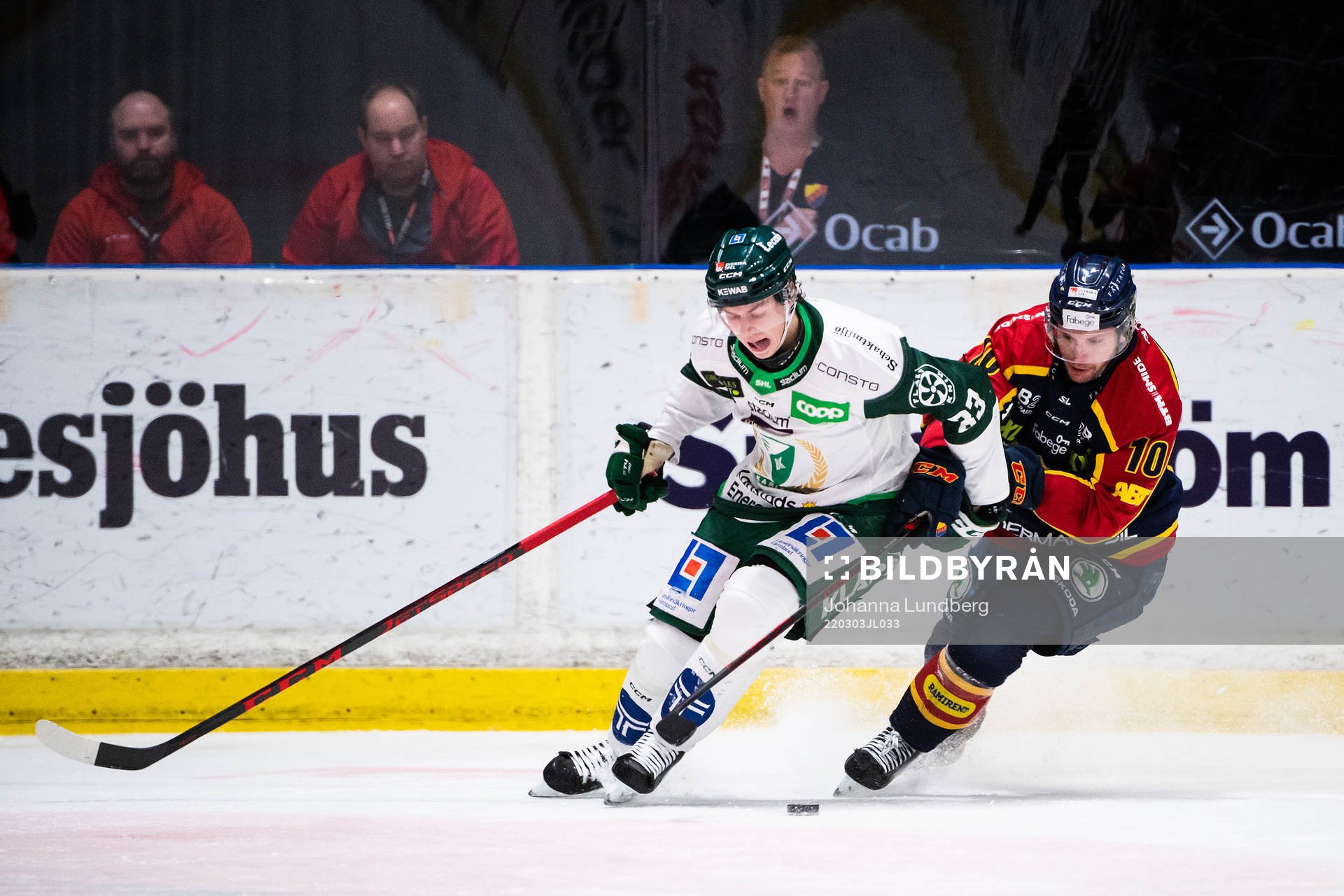 Färjestads Albert Johansson och Djurgårdens Niclas