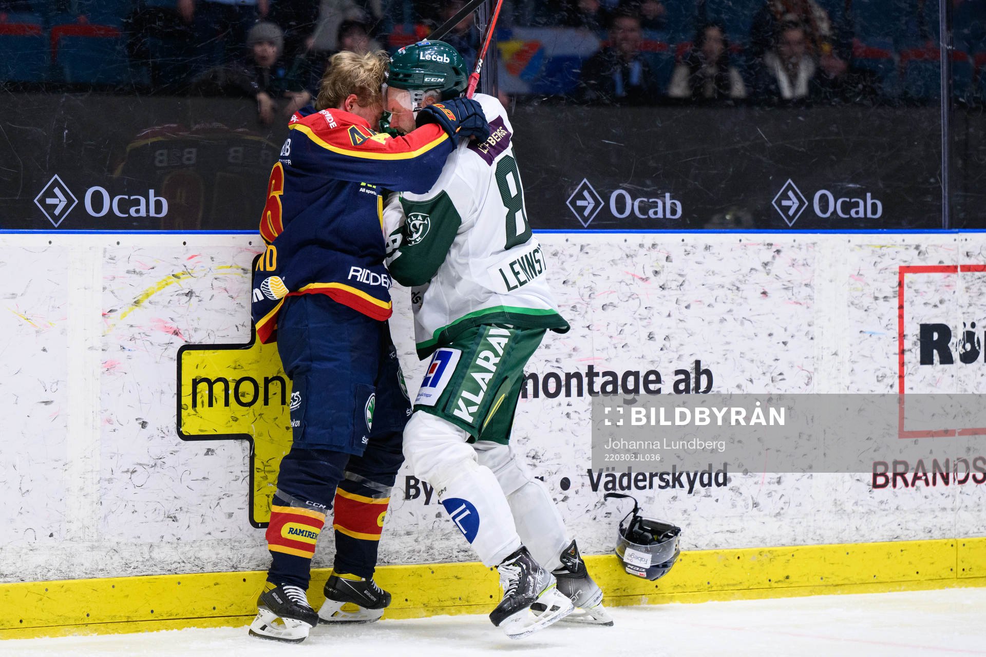 Djurgårdens Tim Söderlund och Färjestads Theodor