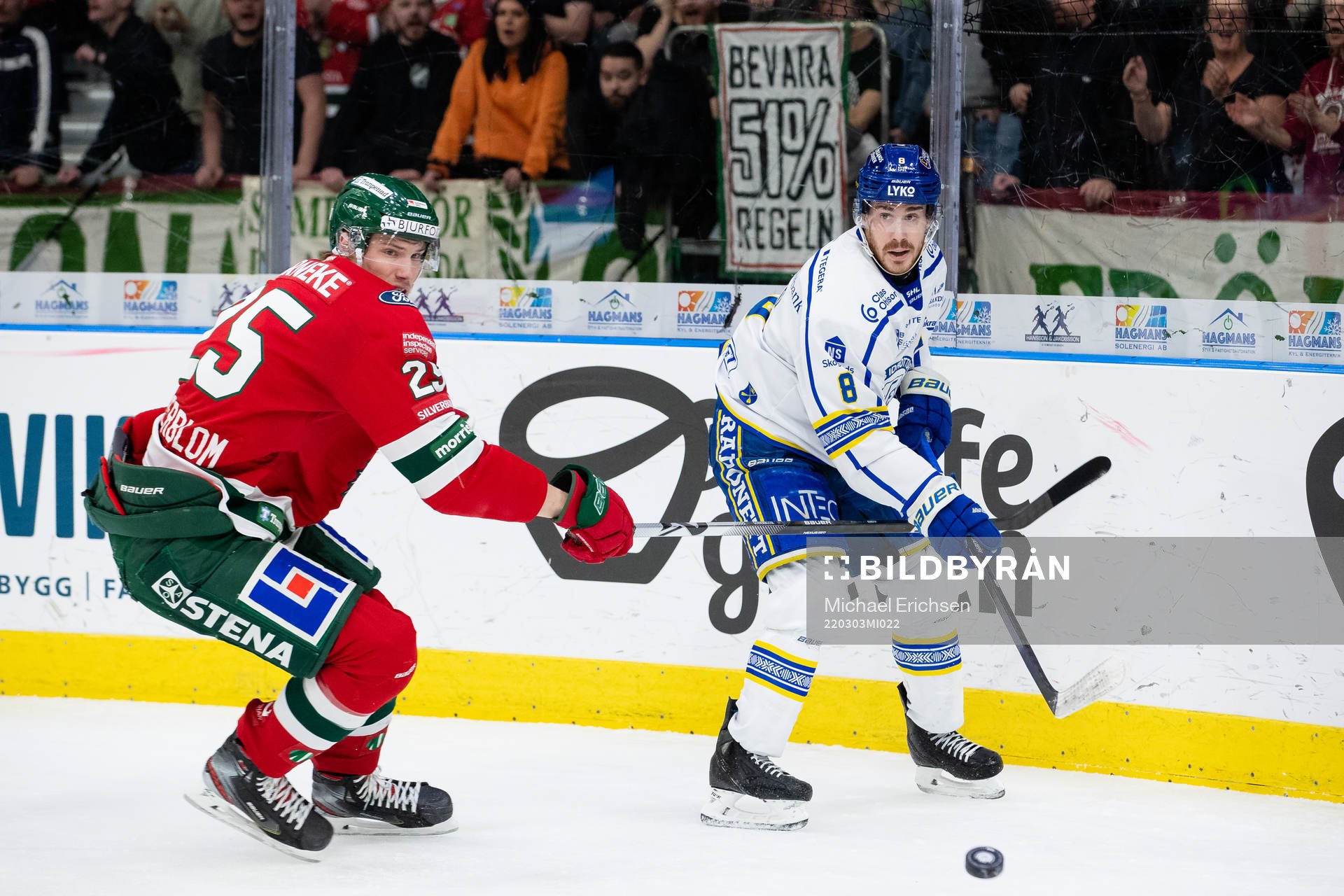 Frölundas Elmer Söderblom och Leksands Matt Caito