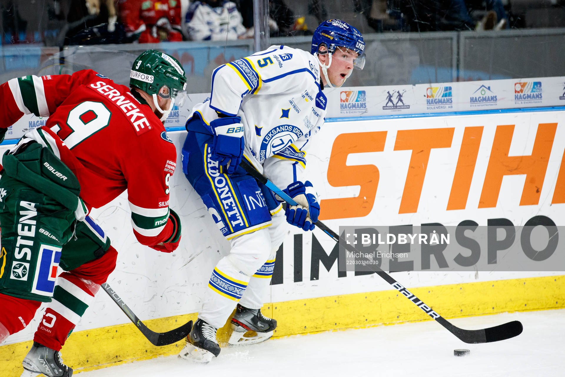 Frölundas Jan Mursak och Leksands Calle Själin