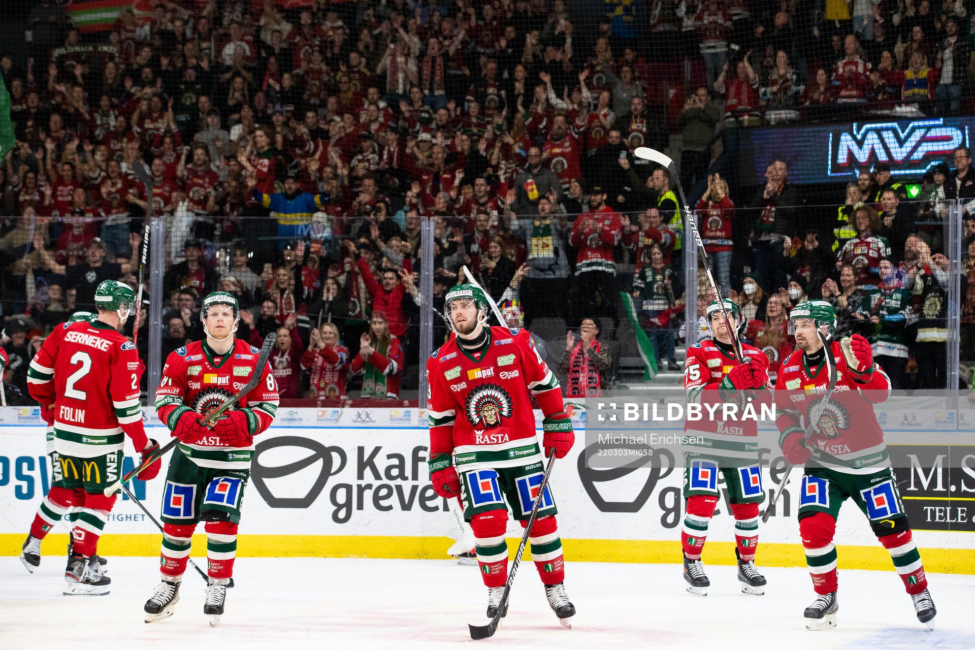 Frölundas Ryan Lasch, Michael Spacek och Patrik Carlsson