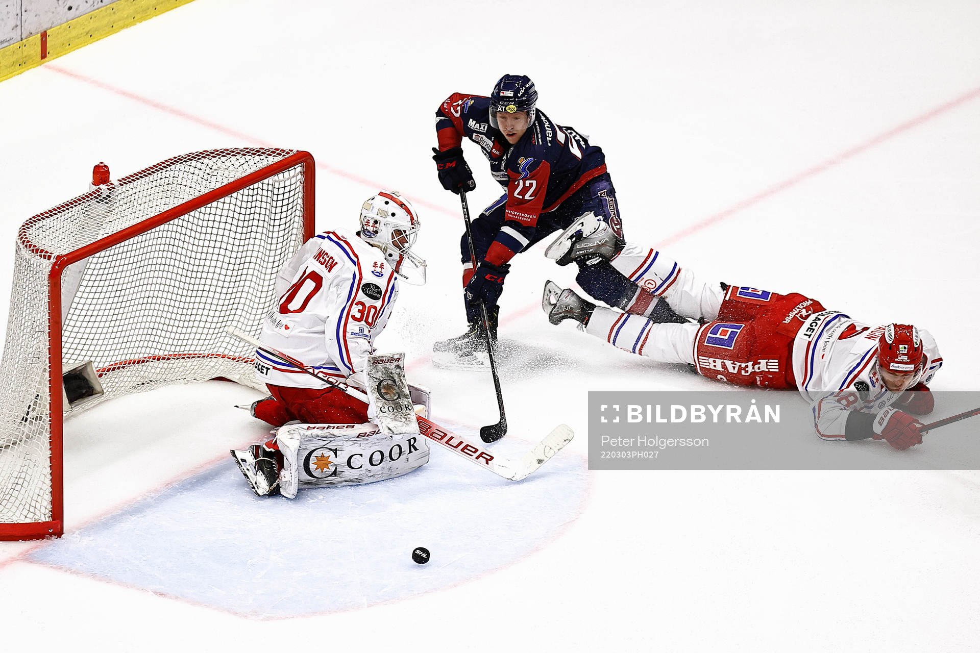 Linköpings Vilmos Gallo passar till mål 0-1