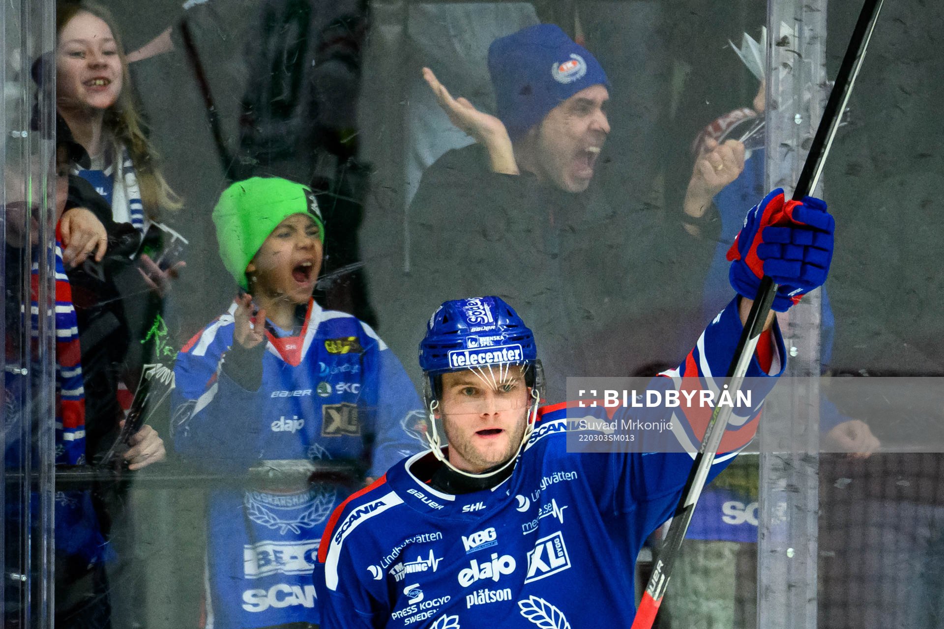 Oskarshamns Kim Rosdahl jublar