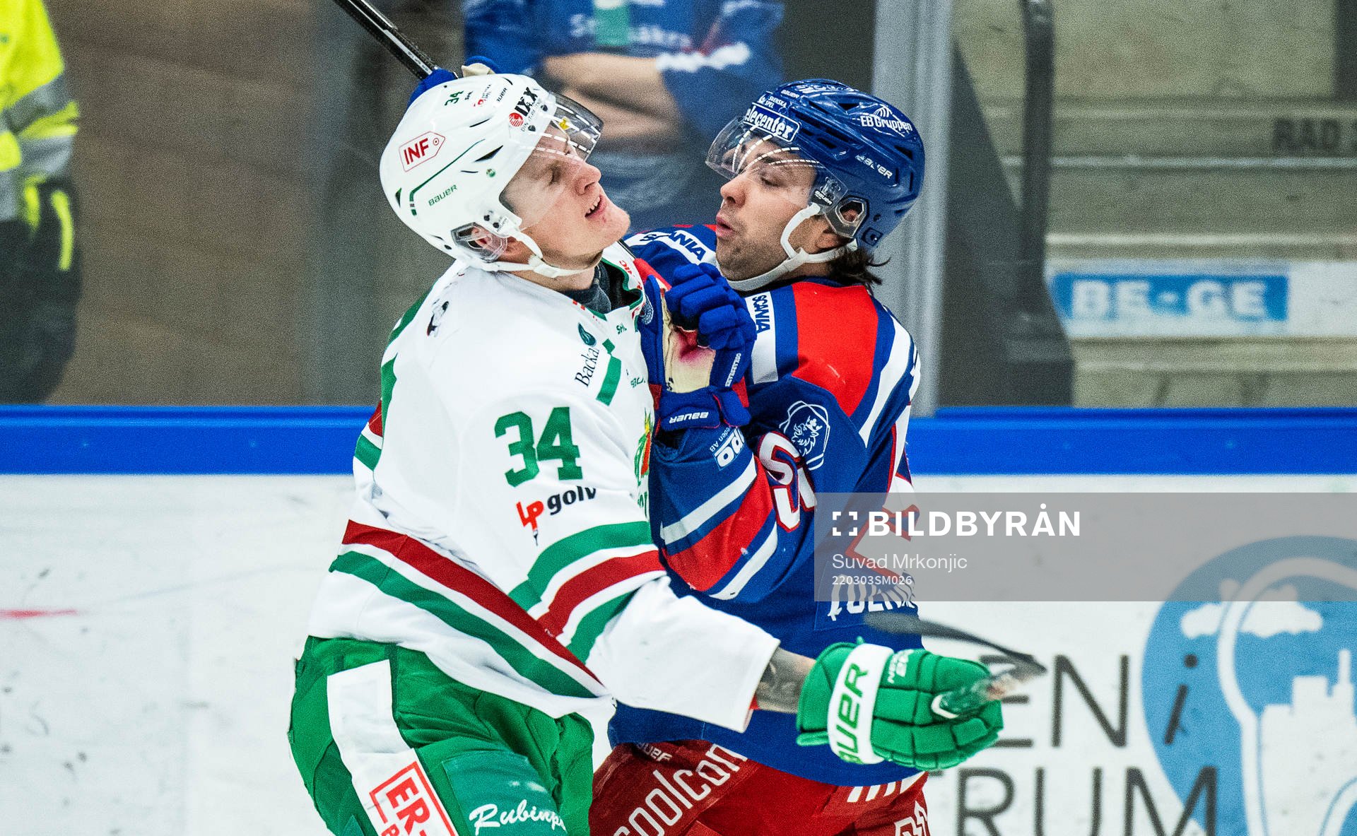 Rögles Adam Edström och Oskarshamns David Quenneville