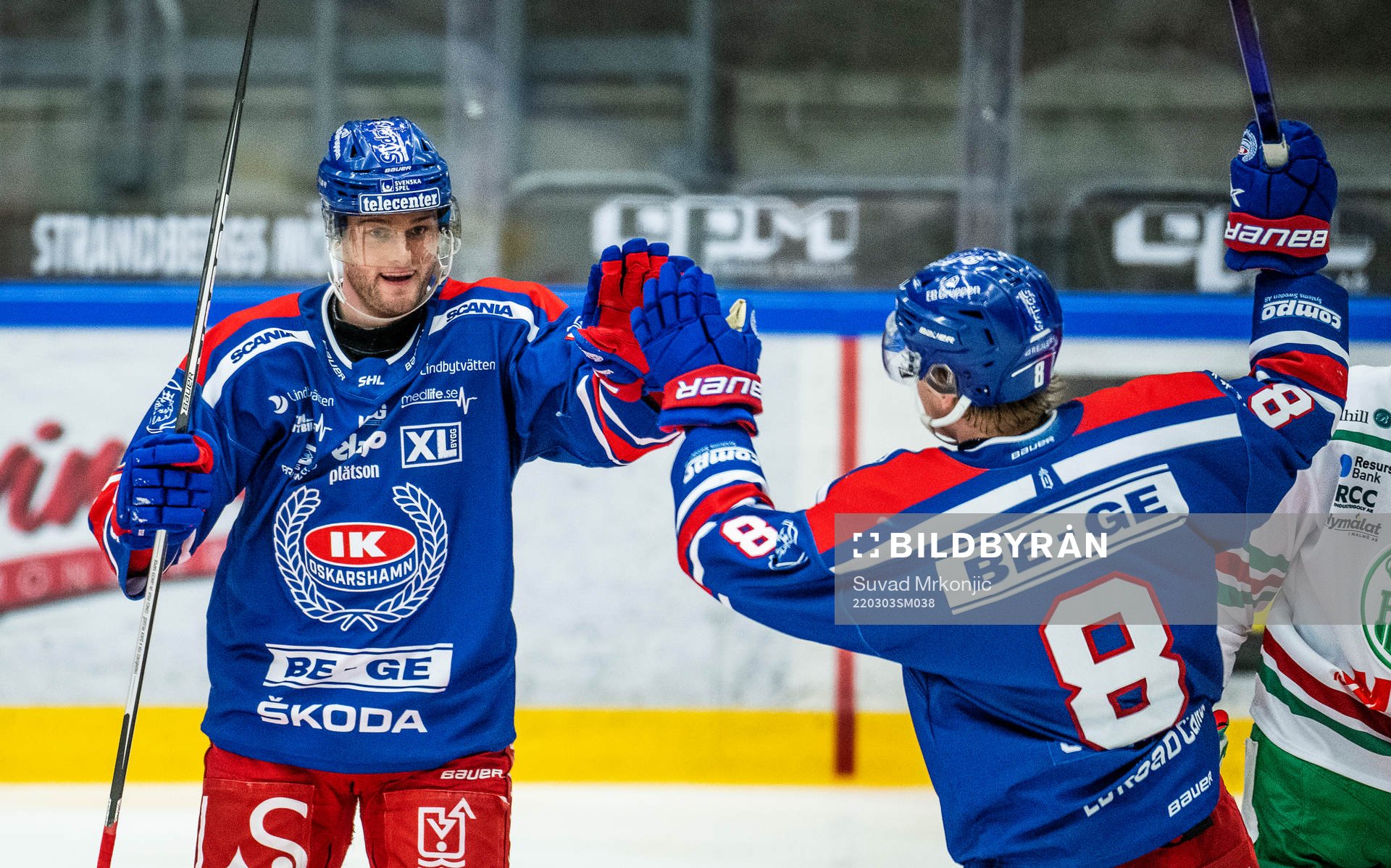 Oskarshamns Kim Rosdahl jublar