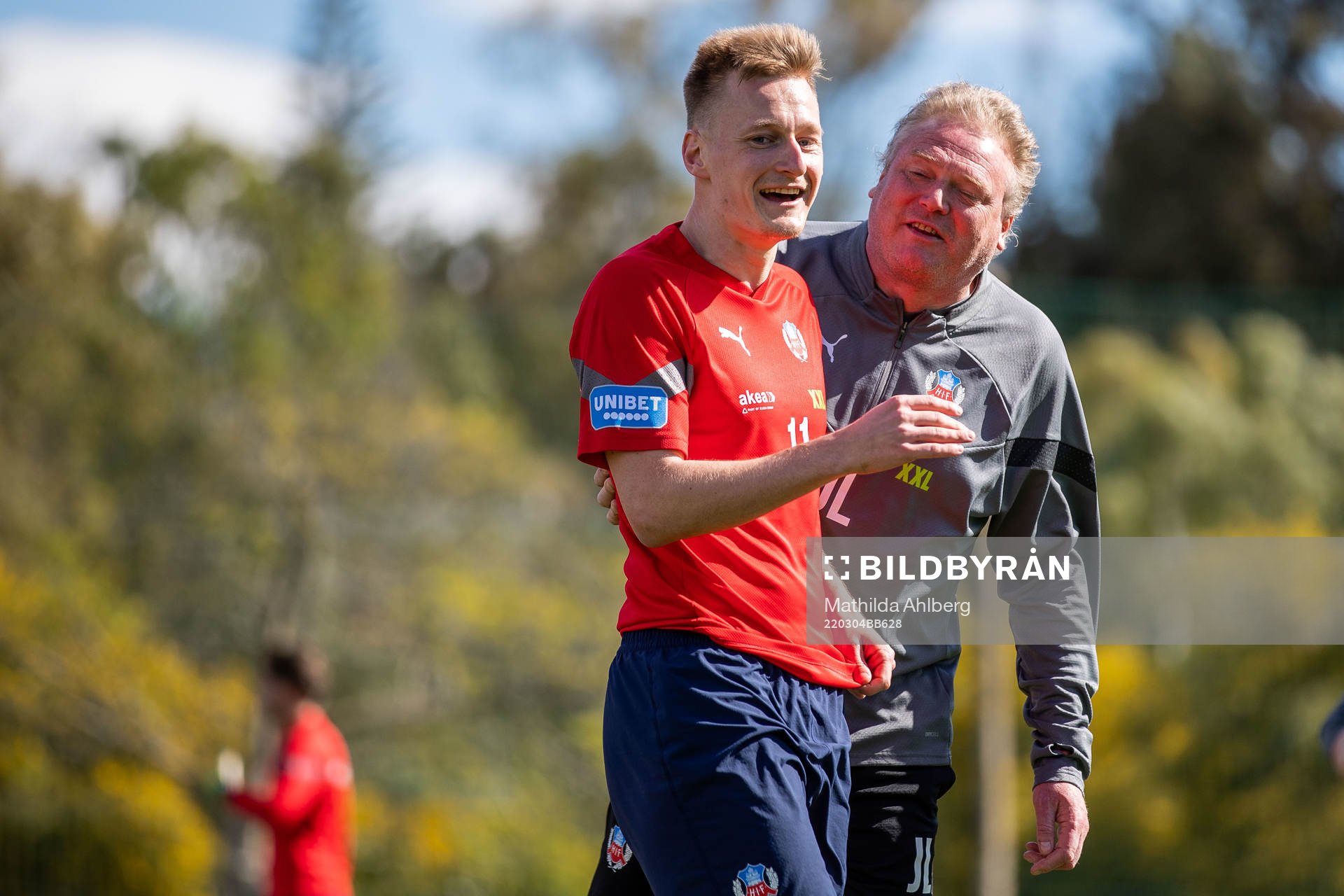 Rasmus Karjalainen och tränare Jörgen Lennartsson