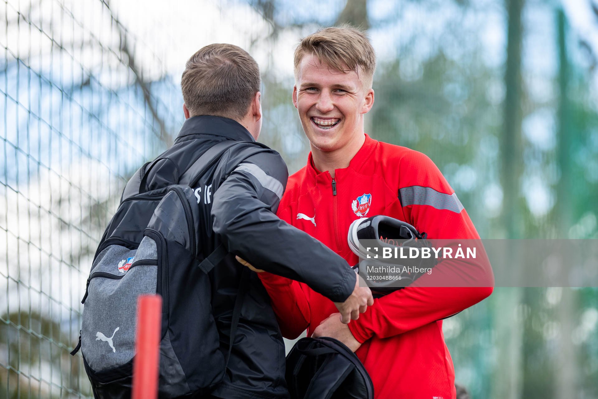 Casper Widell under en fotbollsträning med Helsingborg den 4 mars 2022 i Marbella. 