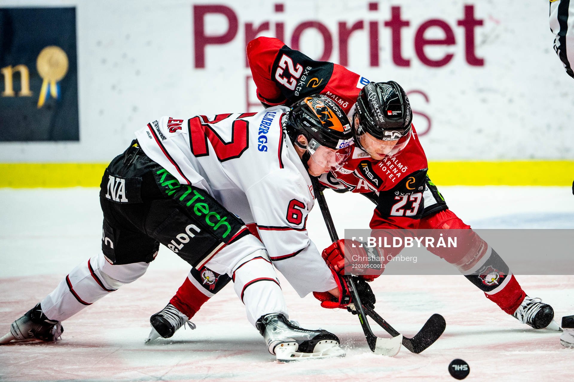 Örebros Robert Leino mot Malmö Redhawks Christoffer