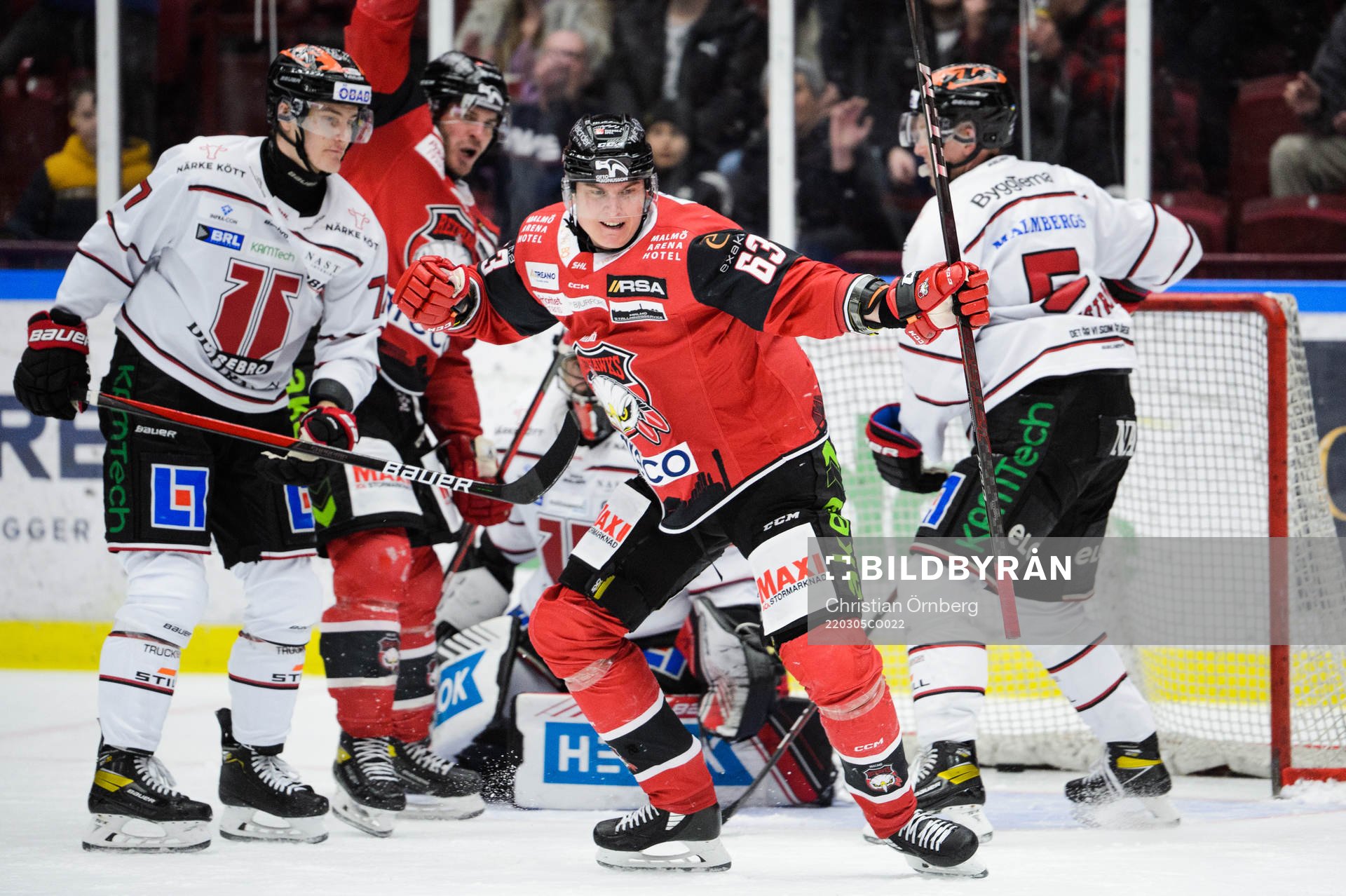 Malmö Redhawks Fredrik Händemark jublar