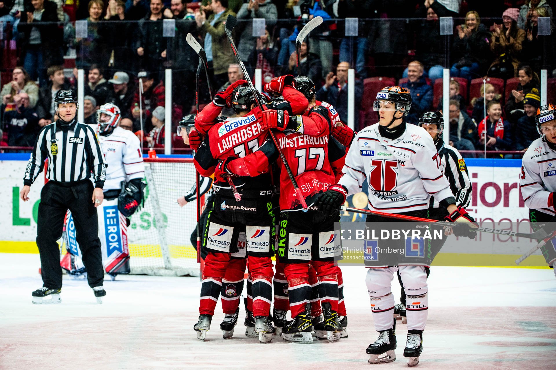 Malmö Redhawks Lance Bouma, Markus Lauridsen, Christoffer
