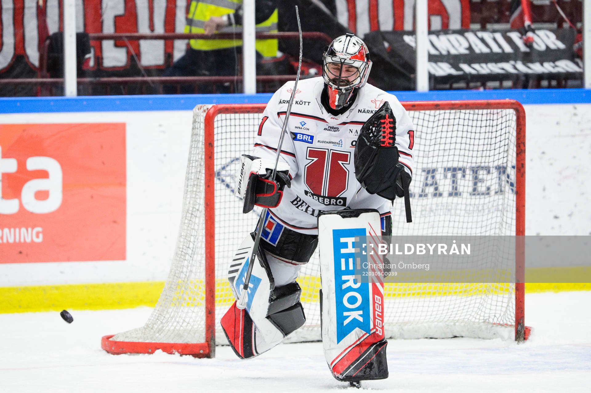 Örebros målvakt Jhonas Enroth jublar