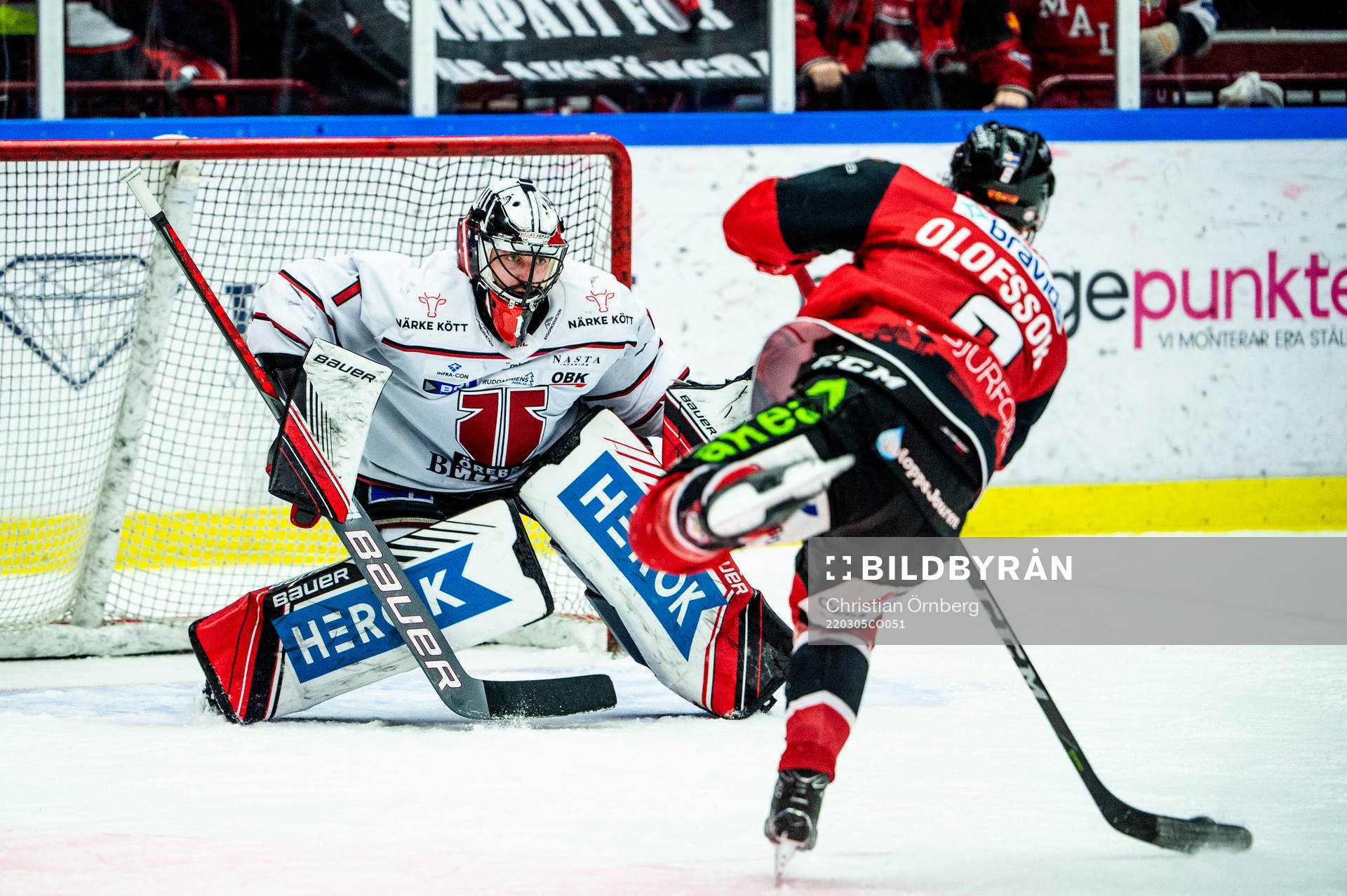 Malmö Redhawks Johan Olofsson missar straff på Örebros