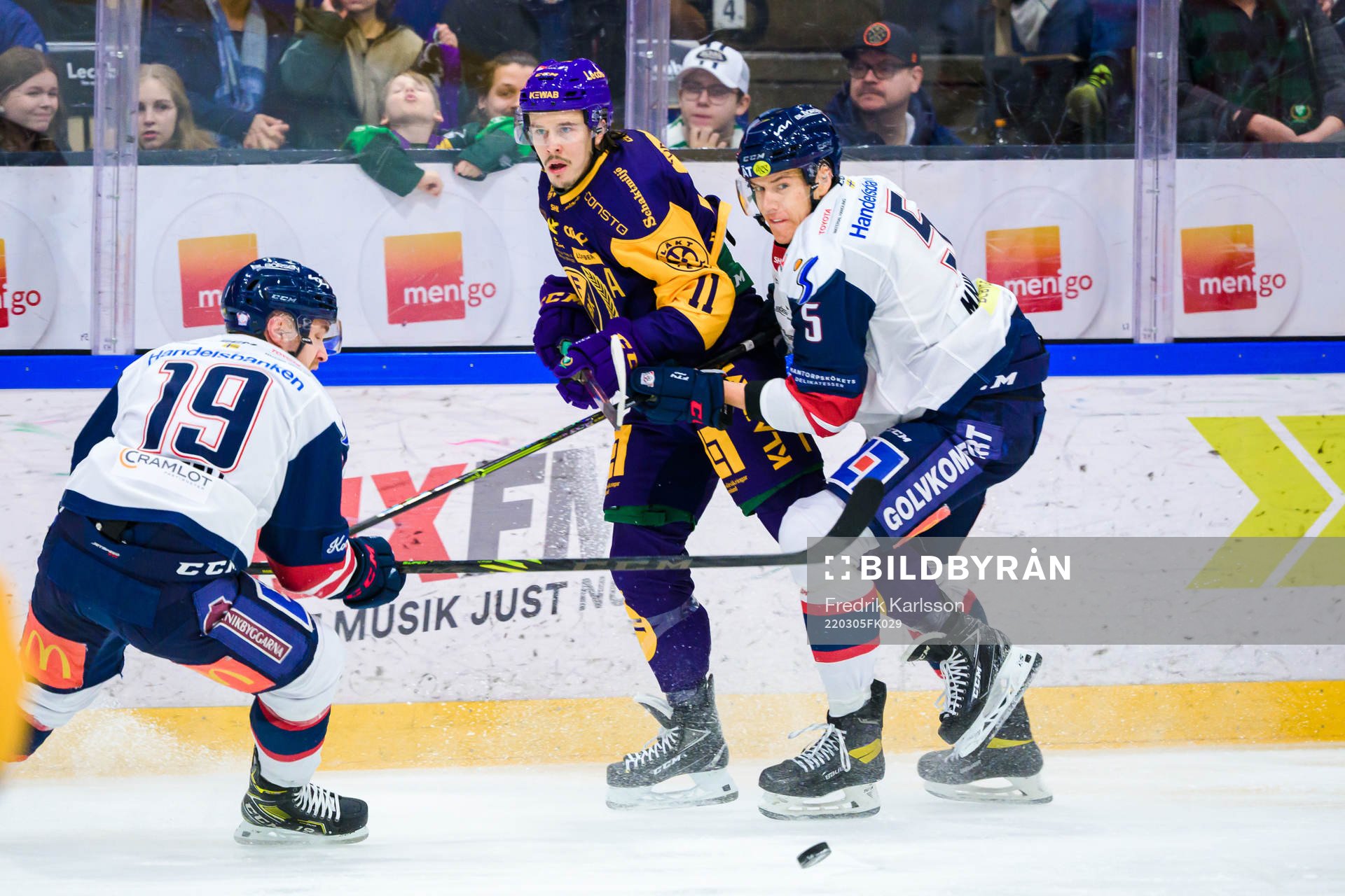 Linköpings Patrick Russell, Färjestads Joakim Nygård och