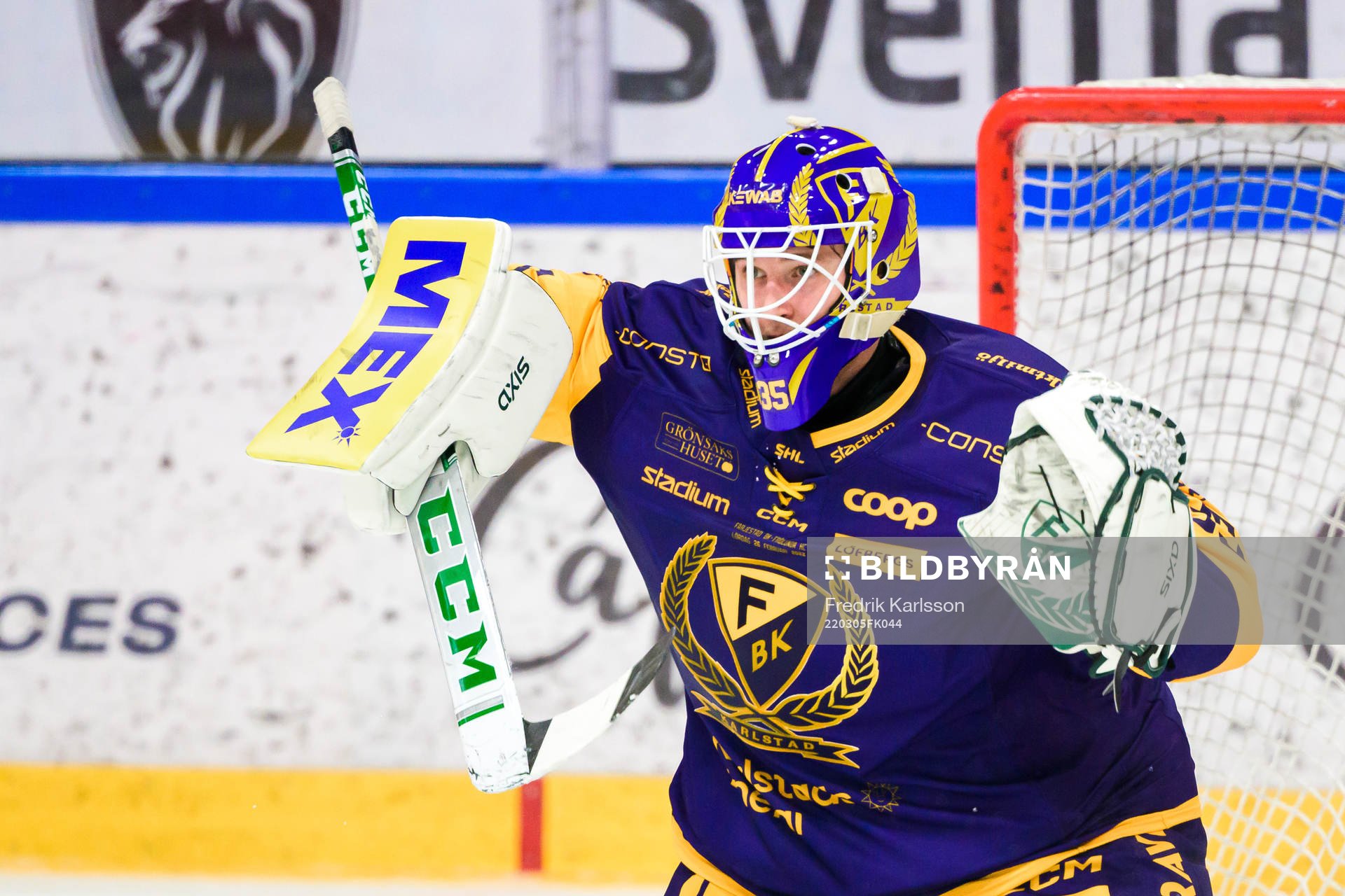 Färjestads målvakt Dennis Hildeby