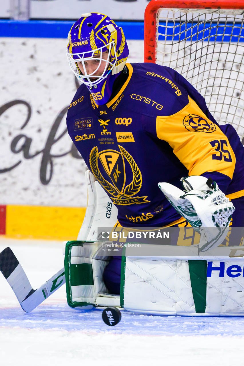 Färjestads målvakt Dennis Hildeby