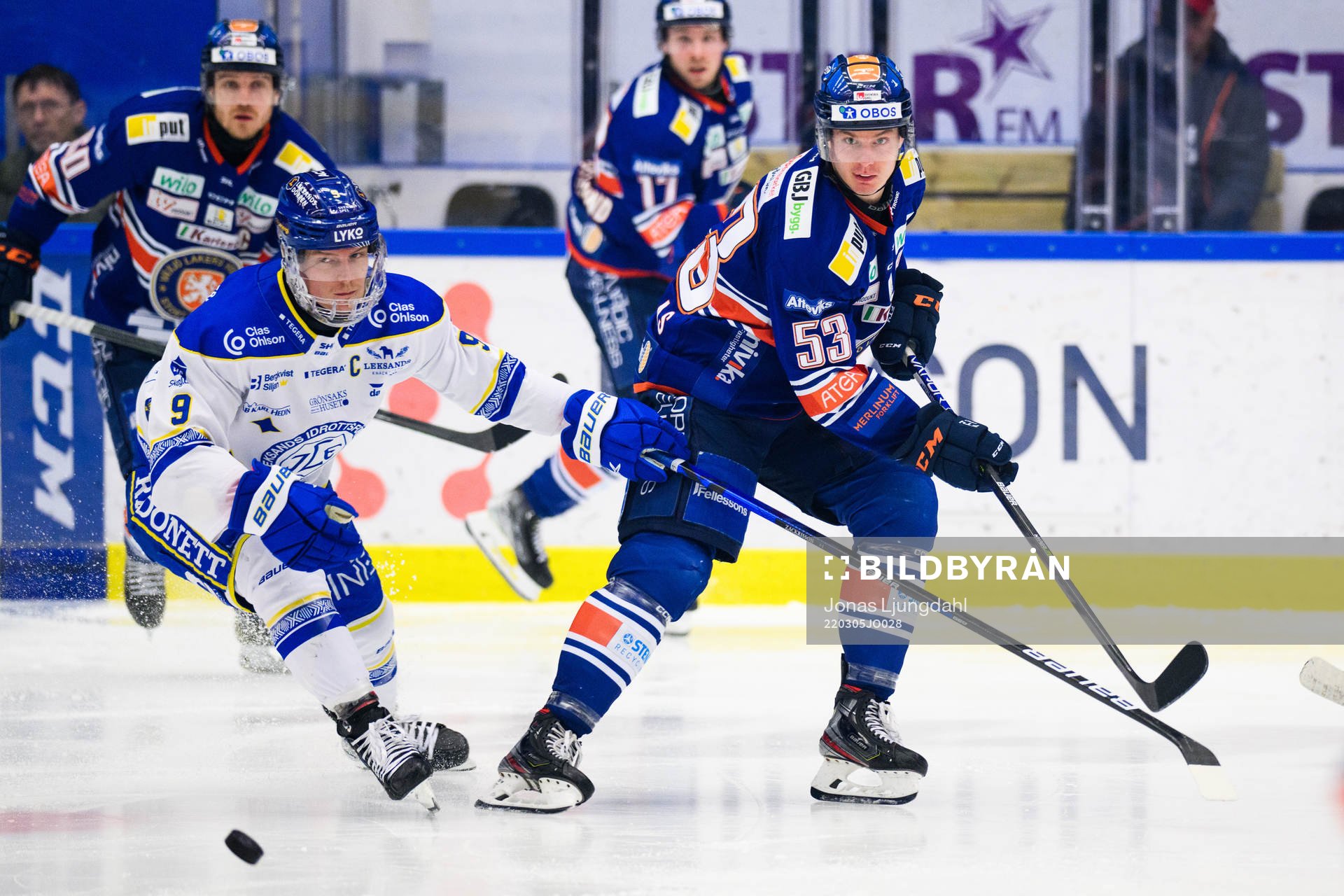 Leksands Patrik Zackrisson  och Växjös Ben Thomas