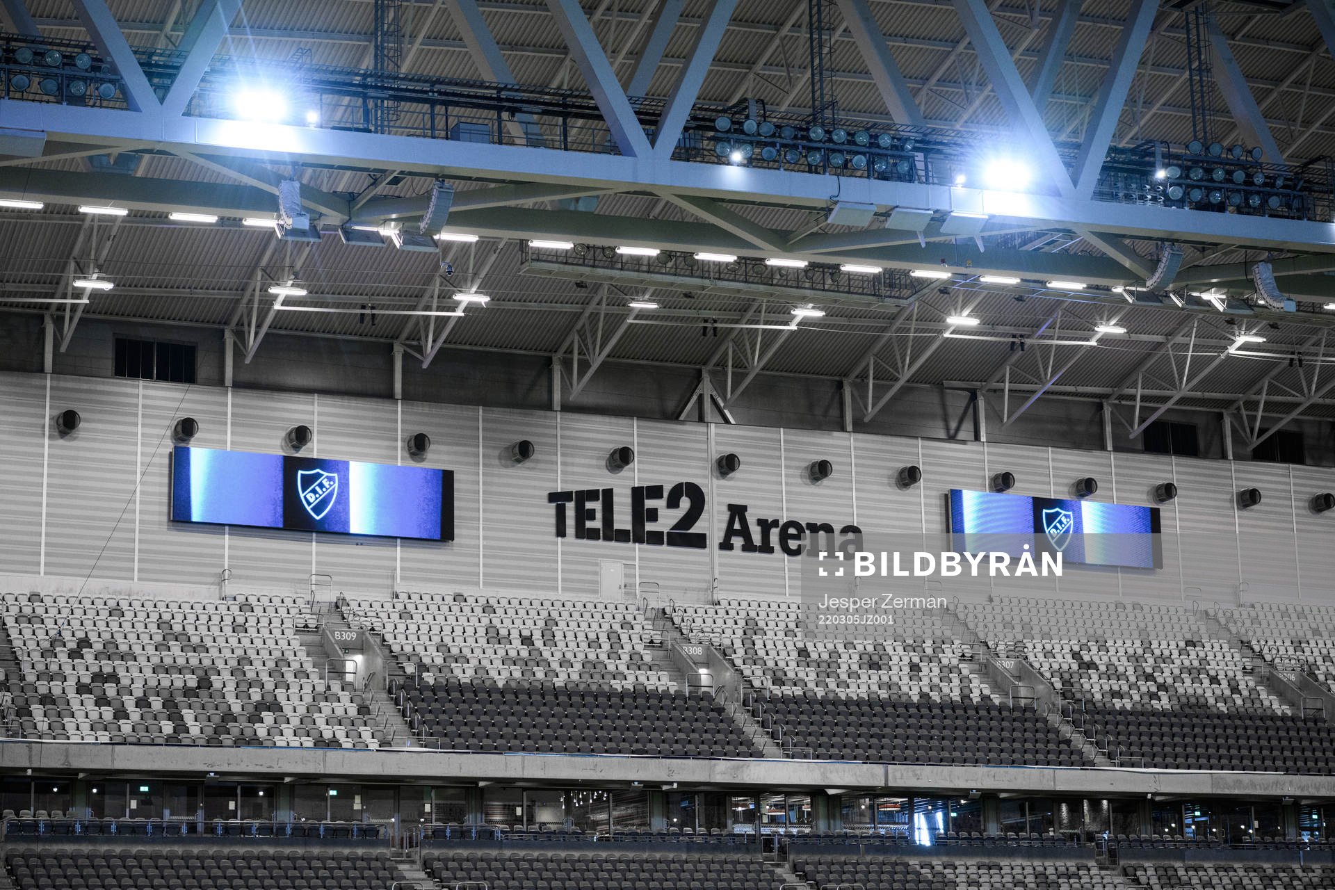 Interiör vy av Tele2 Arena