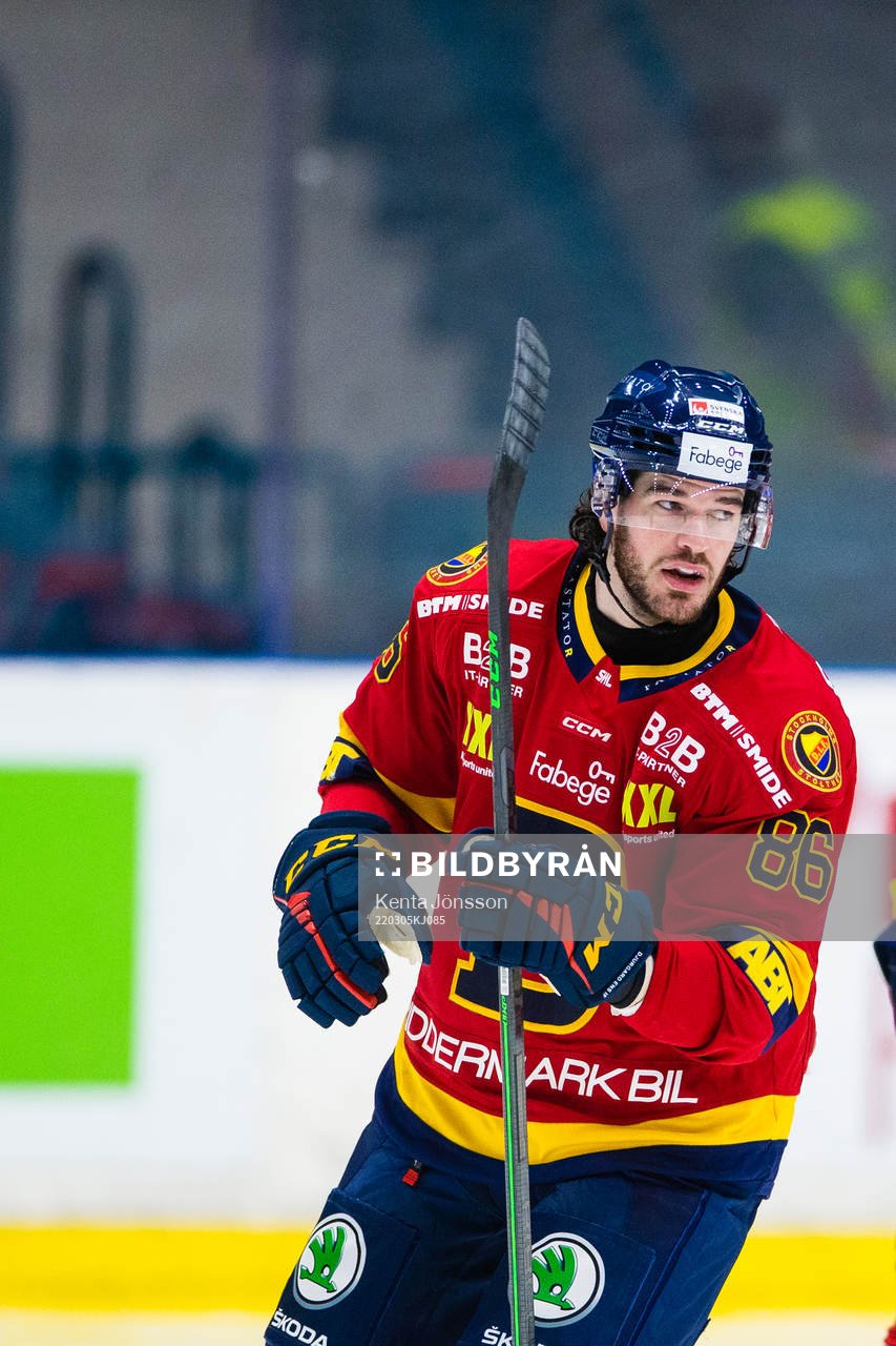 Djurgårdens Eric Gelinas jublar