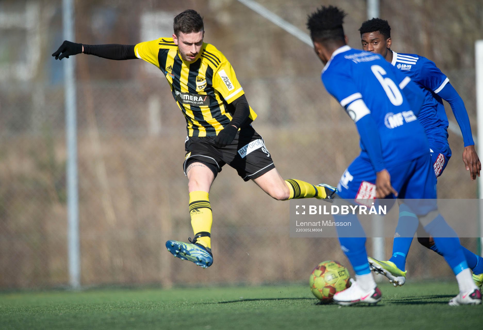 IFK Hässleholms Max Sandberg i träningsmatchen mellan IFK