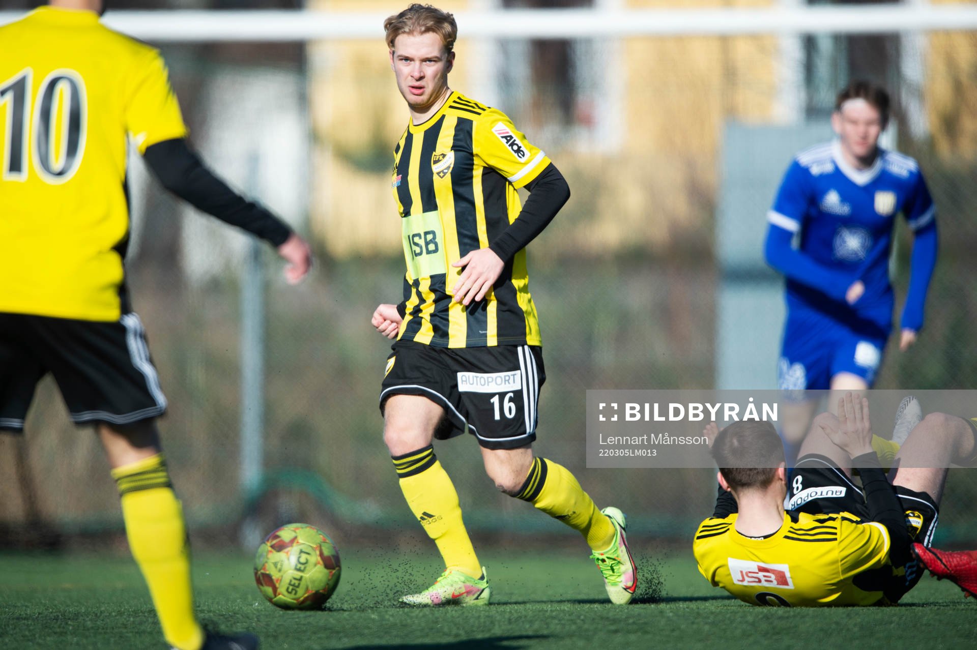 IFK Hässleholms Victor Holmberg i träningsmatchen mellan