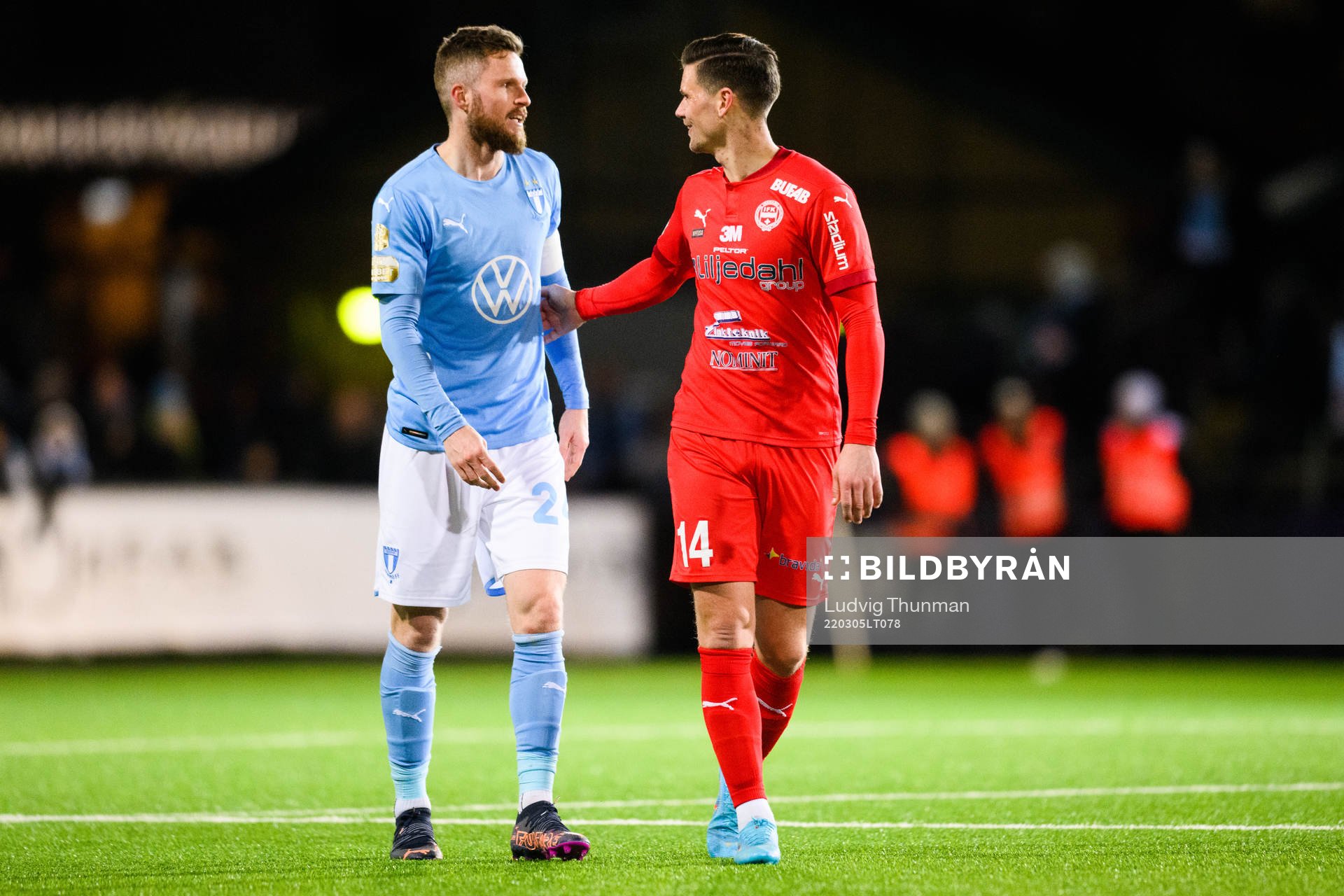 Malmö FFs Lasse Nielsen och Värnamos Marcus Antonsson