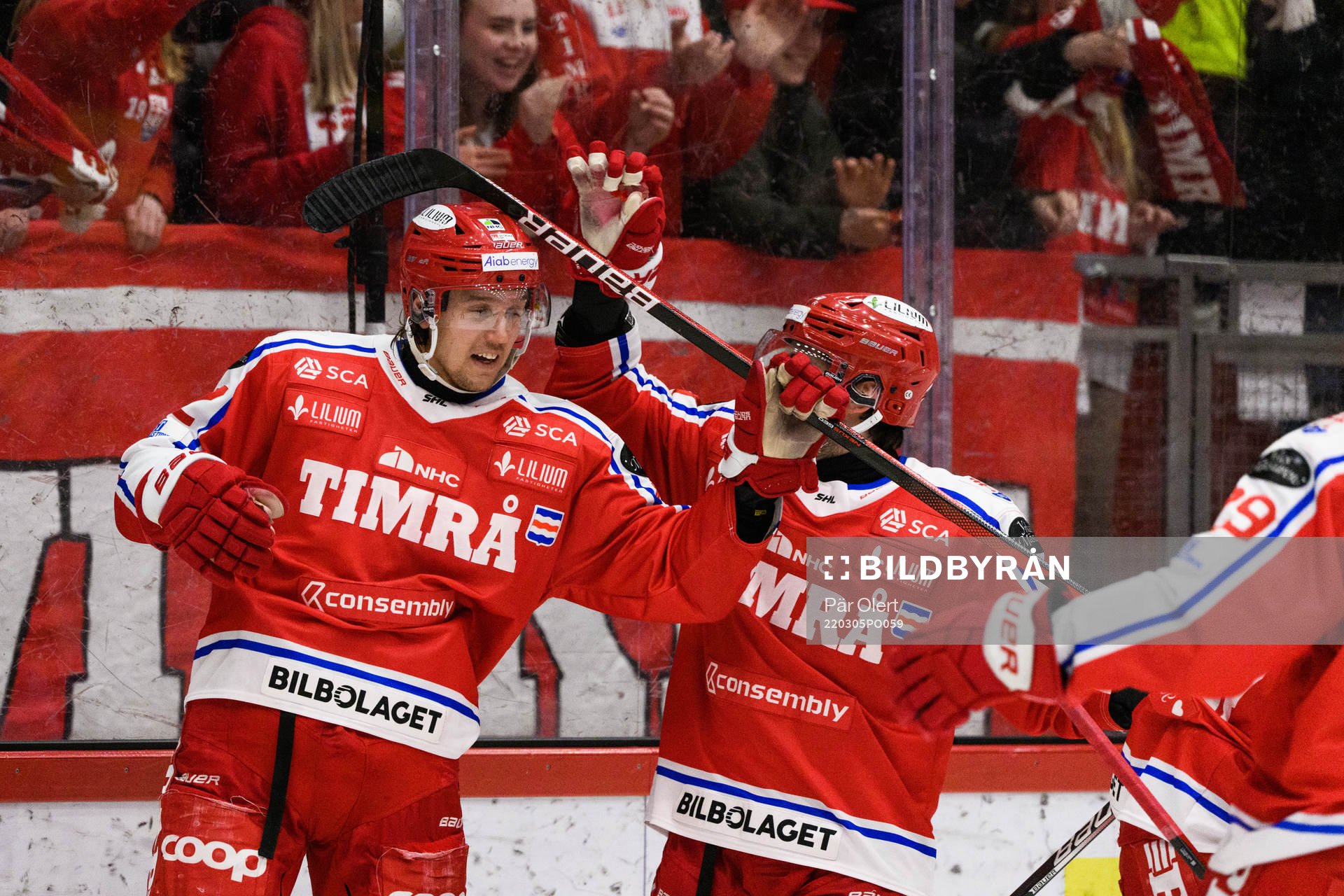 Timrås Viktor Liljegren jublar
