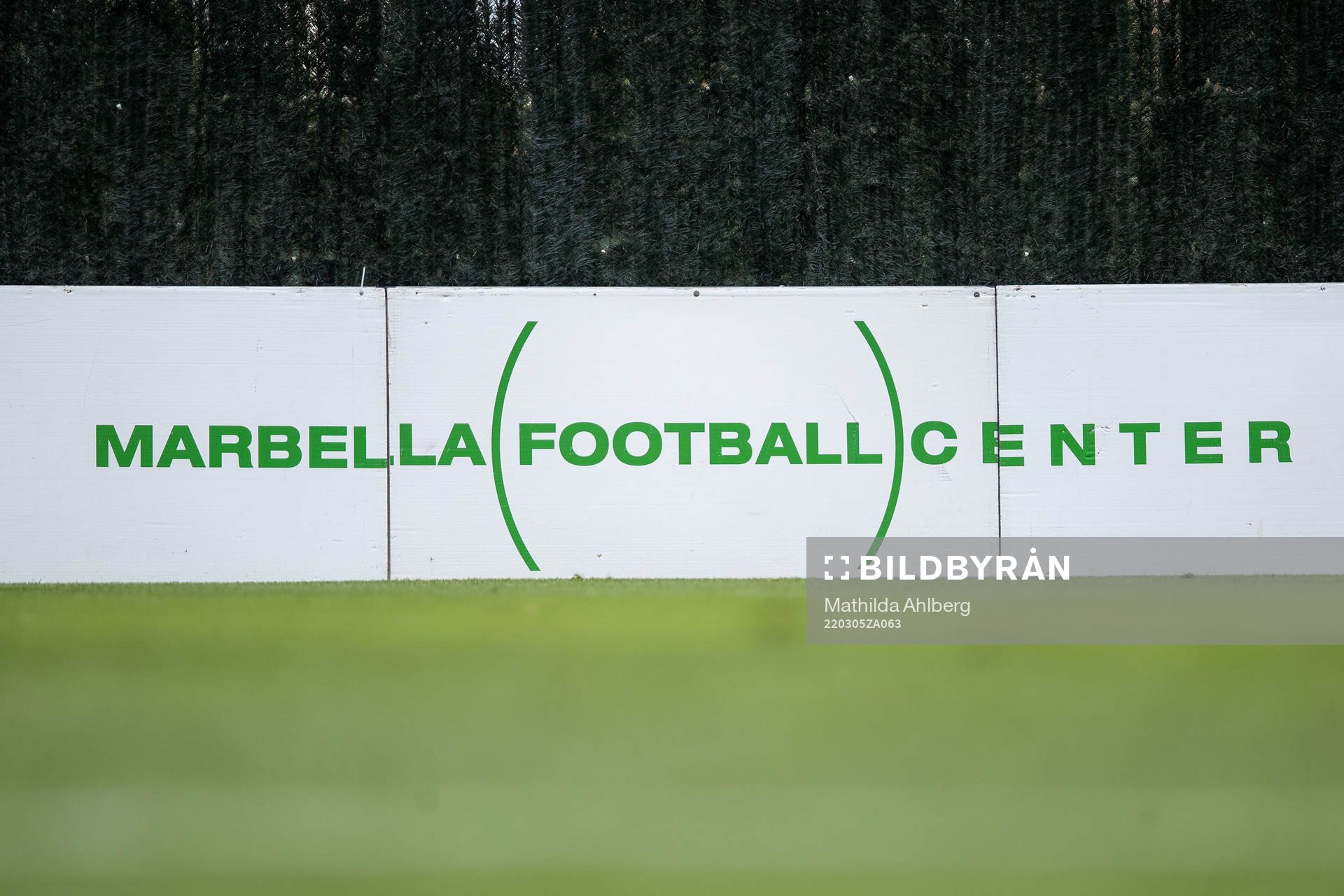 A sign saying Marbella Football Center