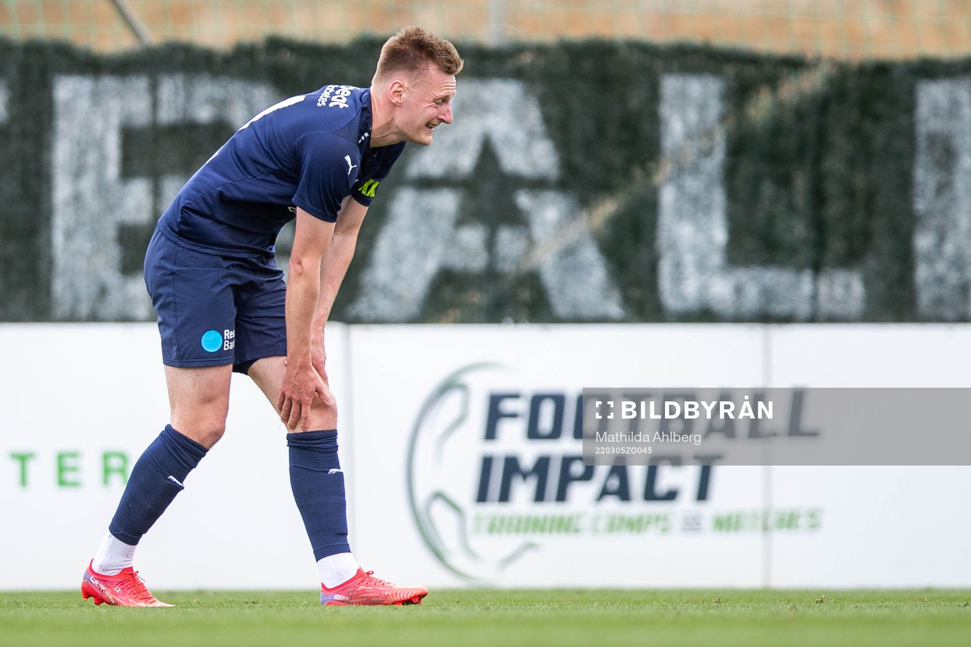 Rasmus Karjalainen of Helsingborg in pain
