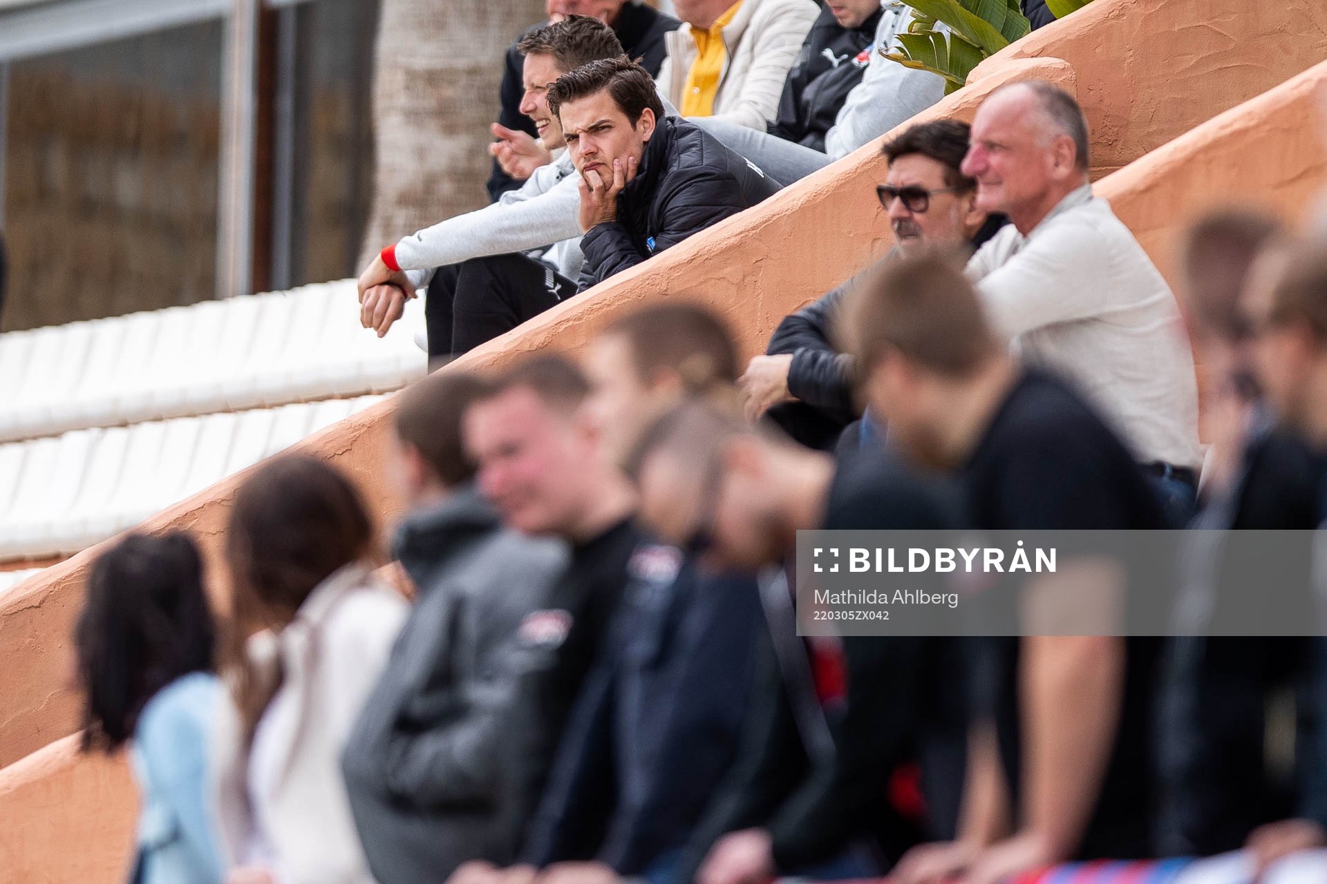 Brandur Hendriksson Olsen of Helsingborg in the stands