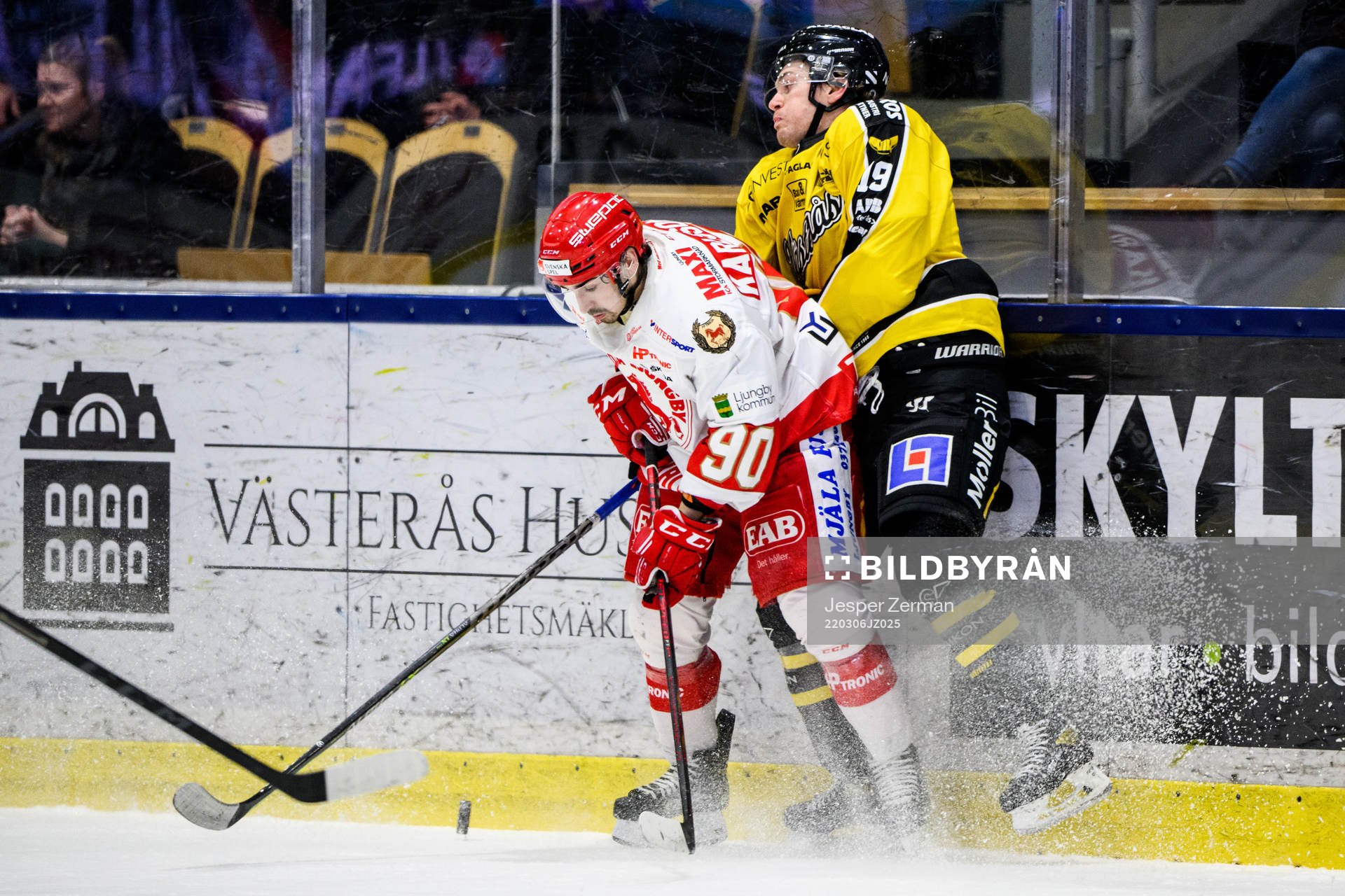 Troja/Ljungbys Kevin Karlsson och Västerås Niklas Rigelius