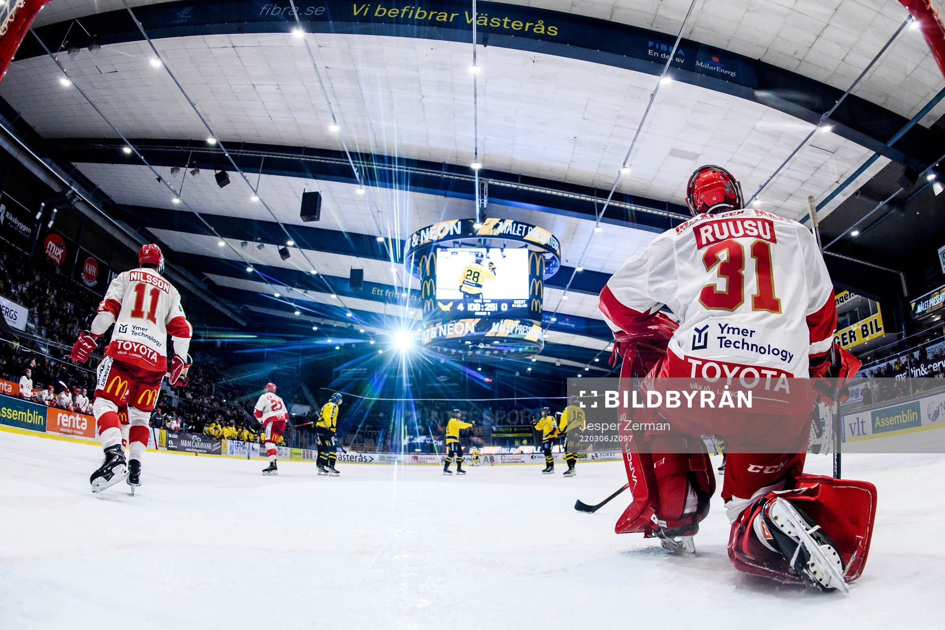 Troja/Ljungbys målvakt Markus Ruusu ,deppdeppar
