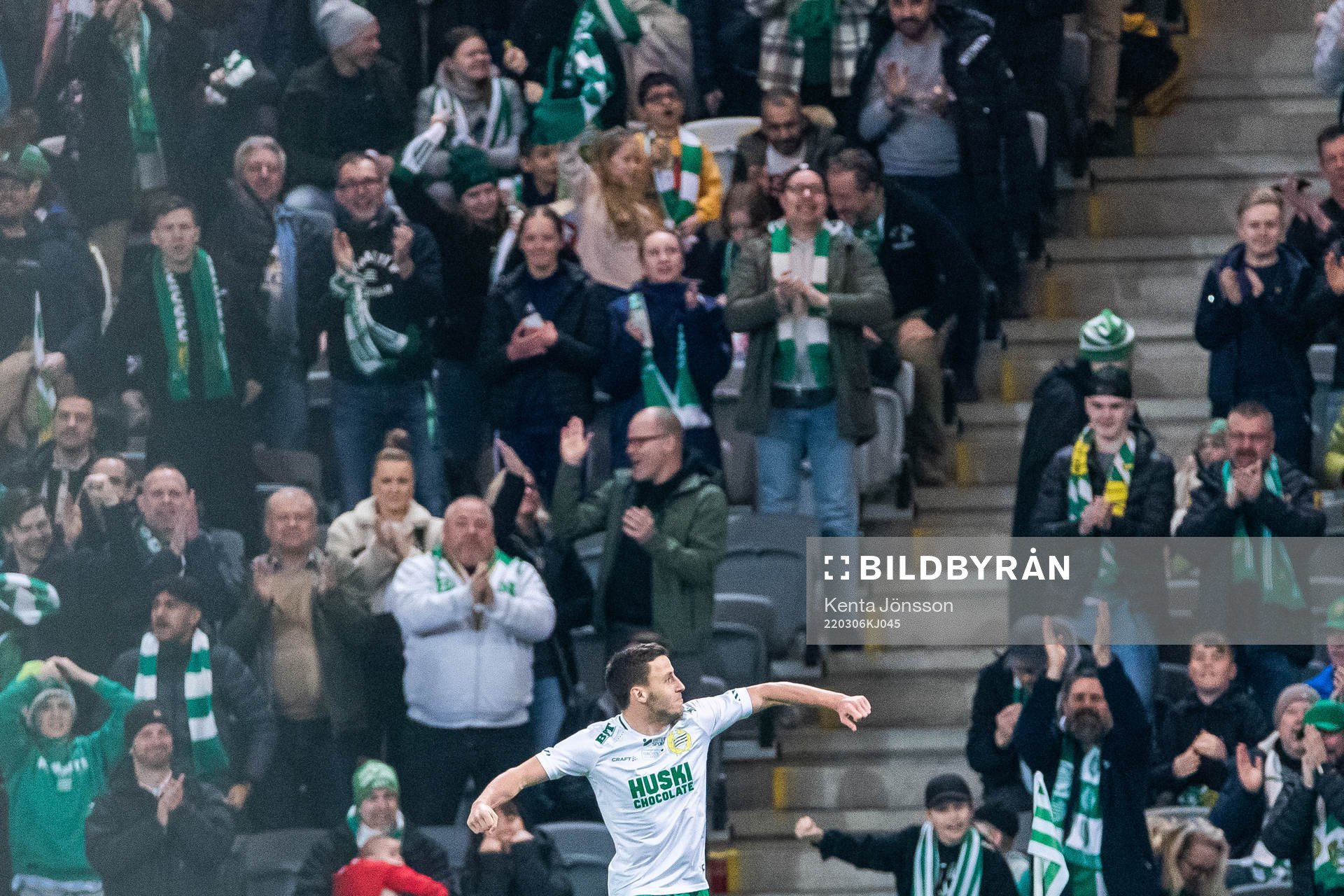 Hammarbys Jeppe Andrup Andersen jublar