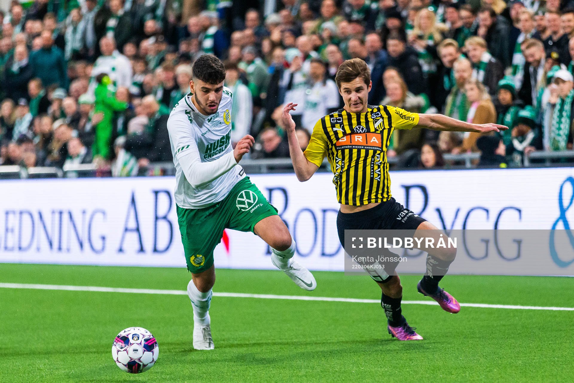 Hammarbys Edvin Kurtulus och Häckens Leo Bengtsson