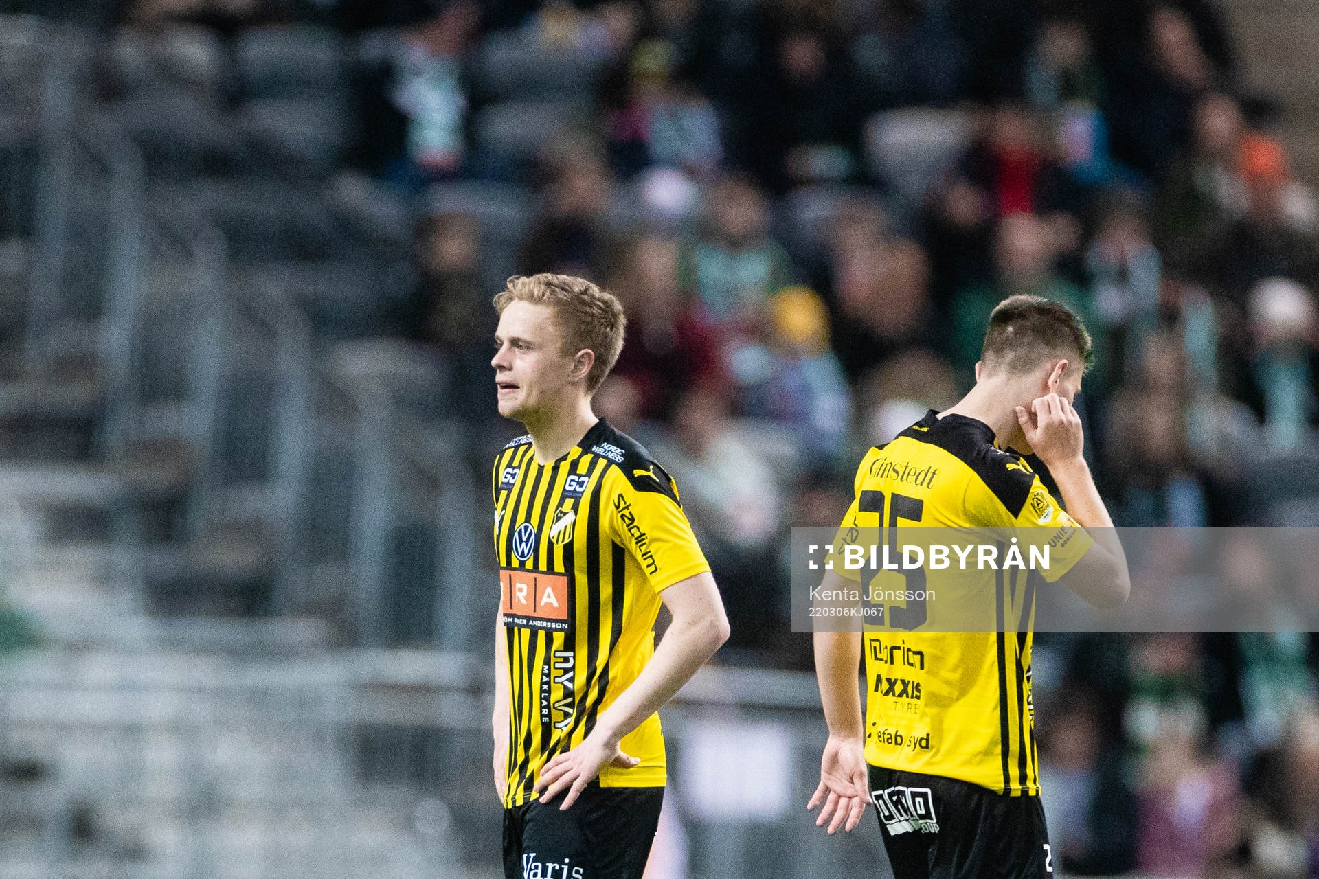 Häckens Gustav Berggren och Kristoffer Lund Hansen deppar