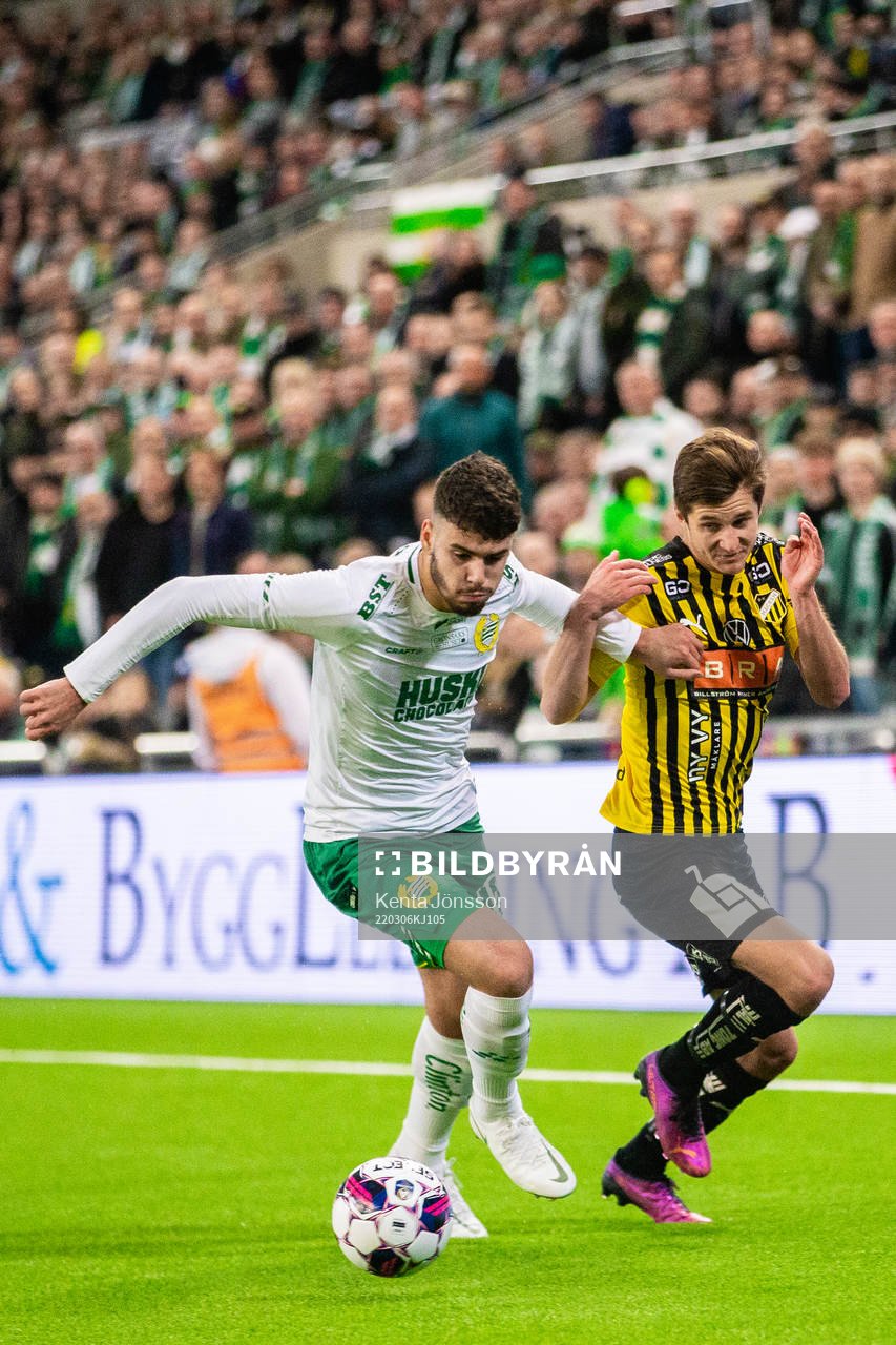 Hammarbys Edvin Kurtulus och Häckens Leo Bengtsson