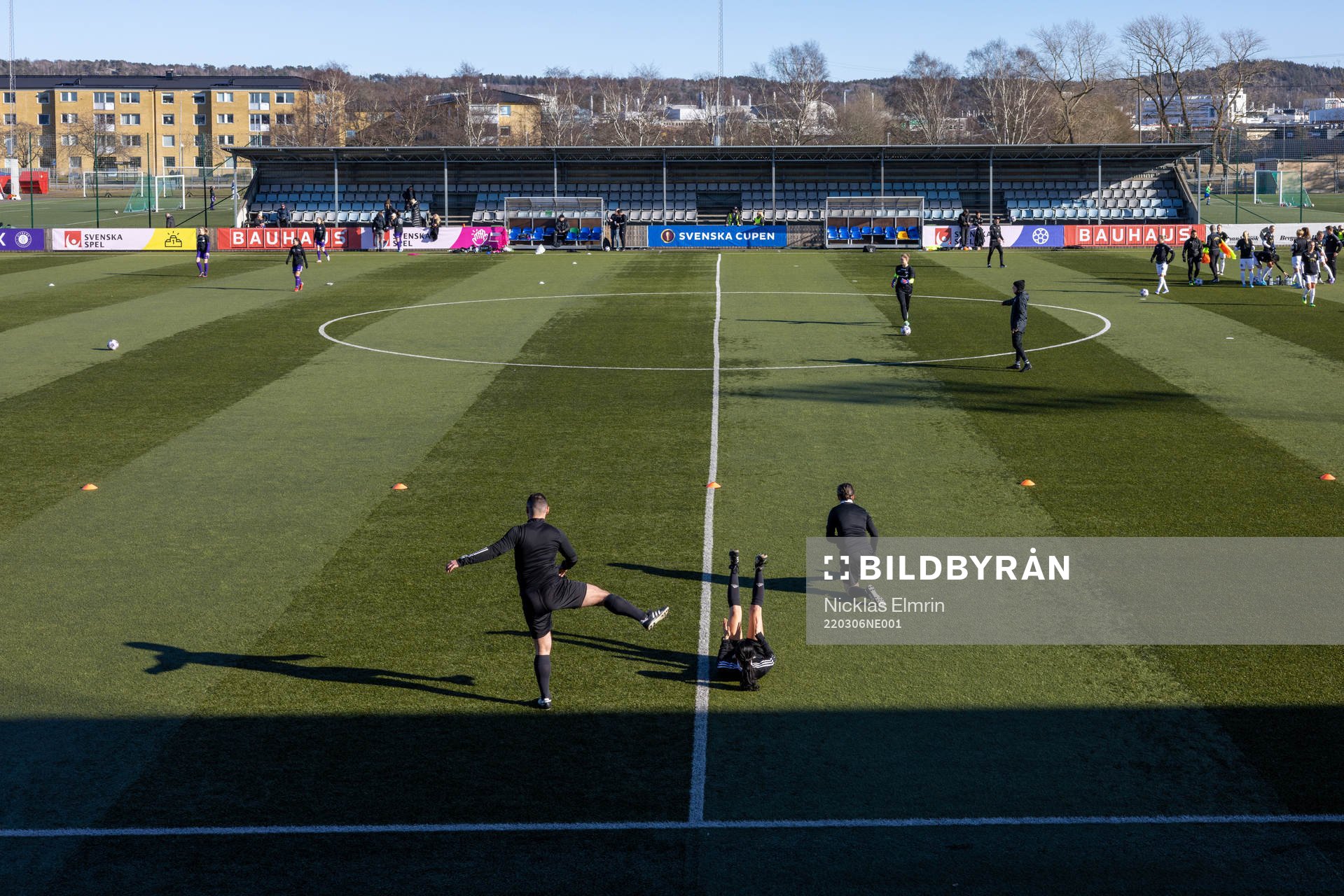 under fotbollsmatchen i Svenska Cupen mellan Jitex och