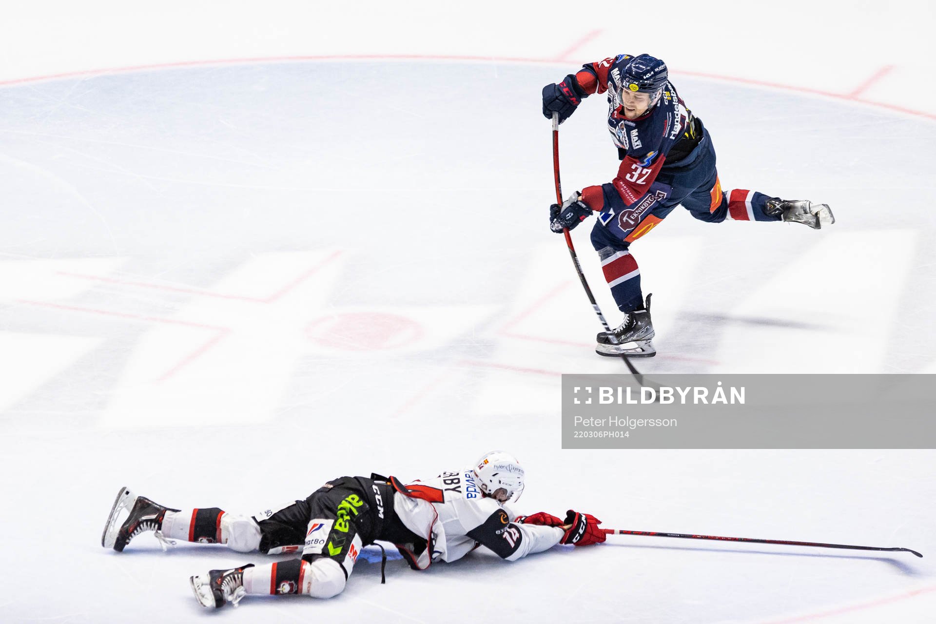 Malmö Redhawks Carl-Johan Lerby och Linköpings Markus