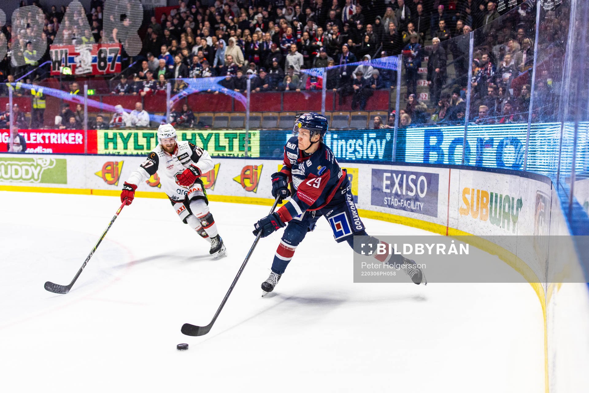 Malmö Redhawks Joakim Ryan och Linköpings Georg Weigelt