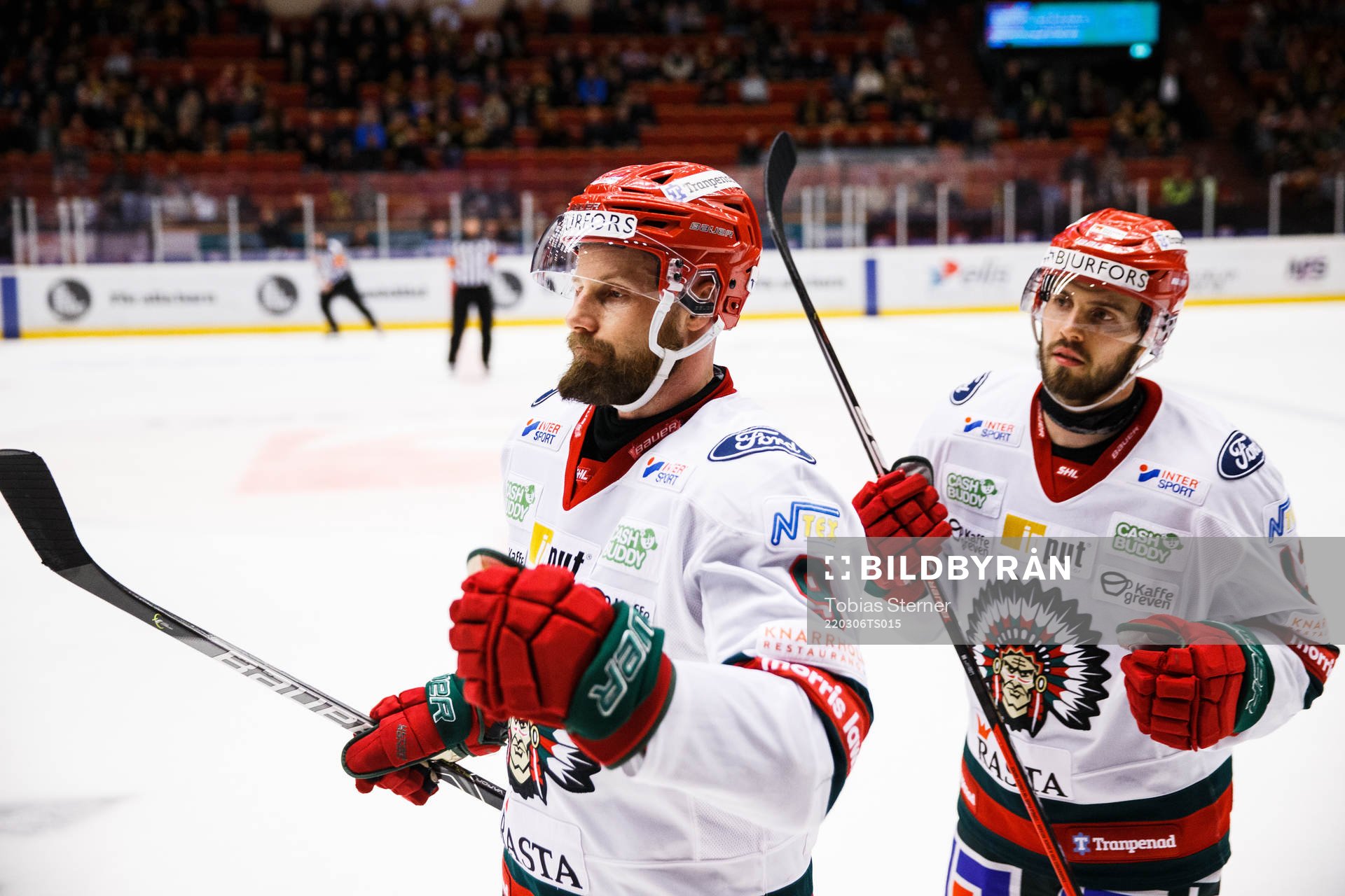 Frölundas Jan Mursak och Michael Spacek jublar