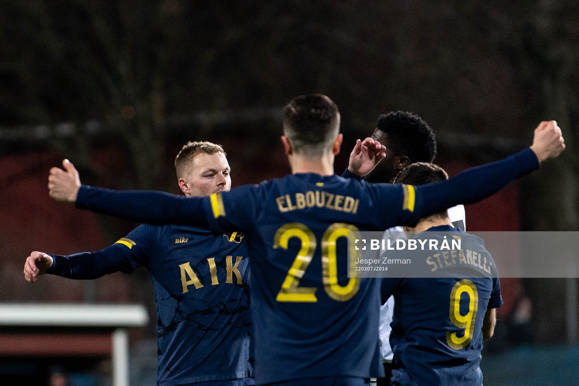 s Sebastian Larsson jublar med lagkamrater