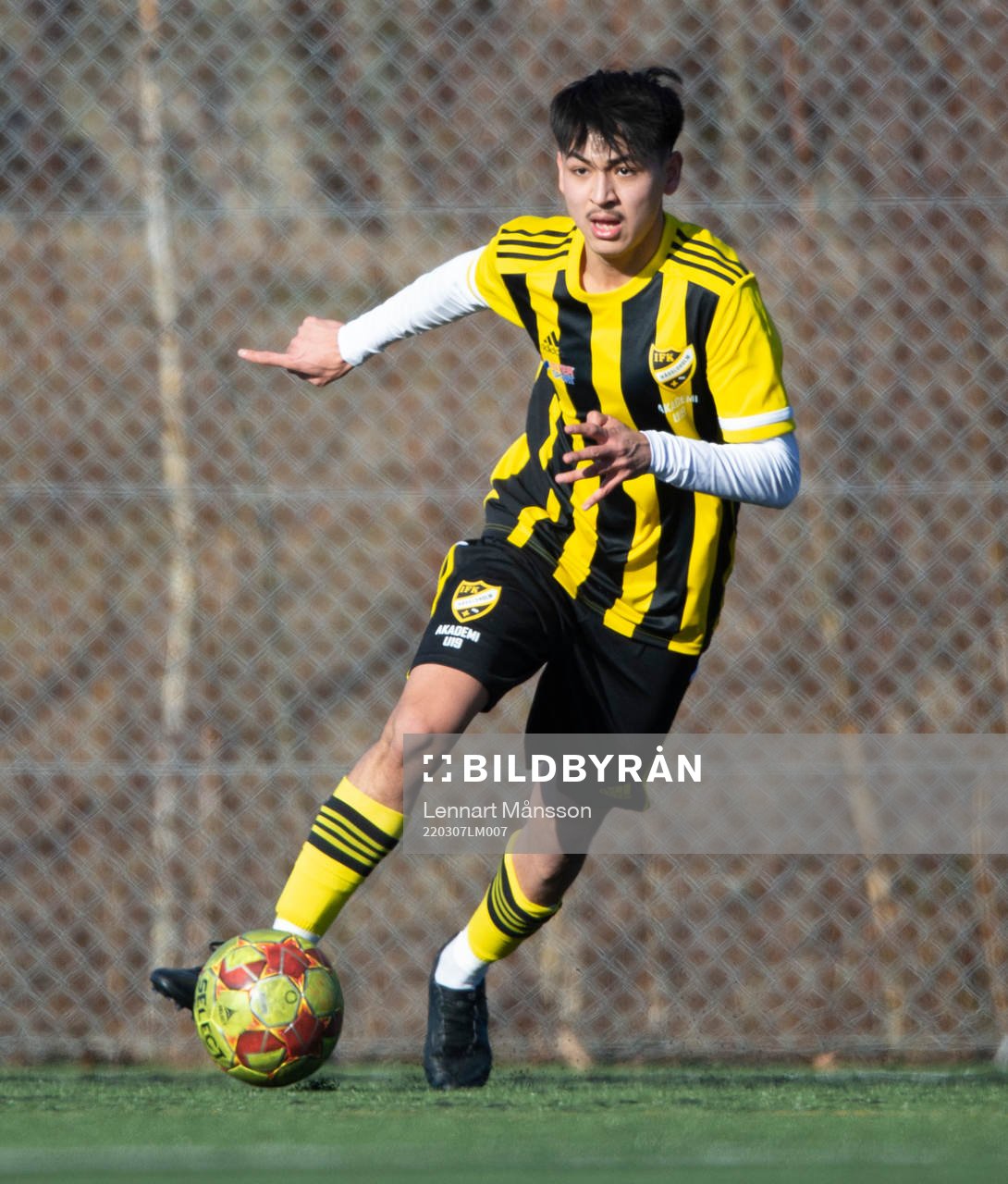 IFK Hässleholms Mustafa Salehi i matchen i DM för U19
