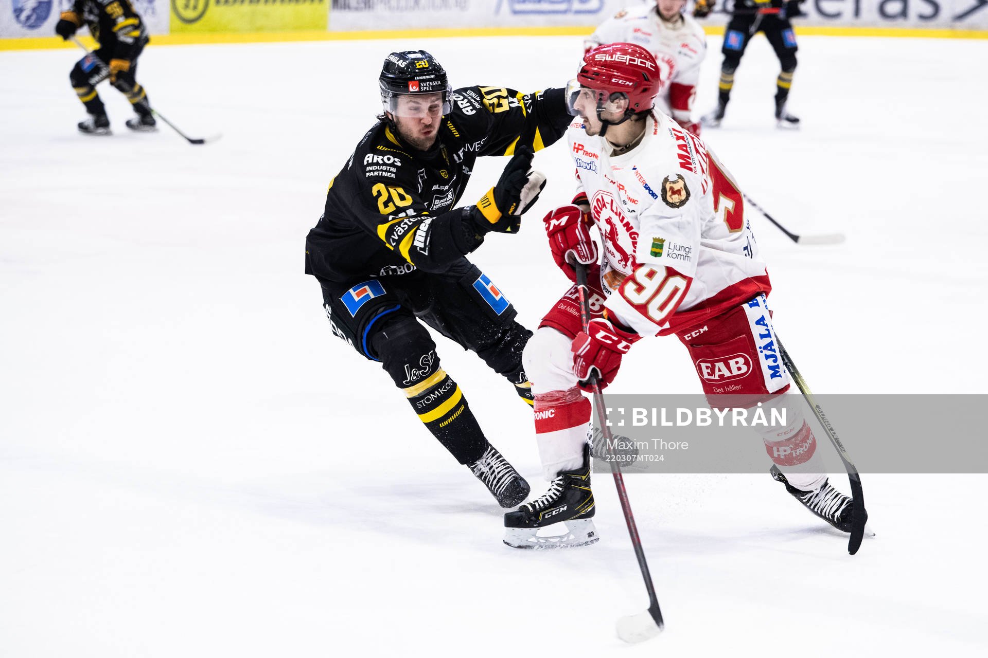 Västerås Mathias From och Troja/Ljungbys Kevin Karlsson